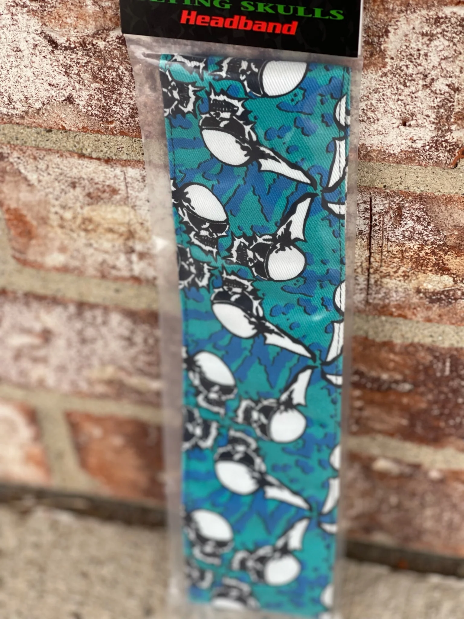 Sandana Retro Teal Flying Skulls - Image 2