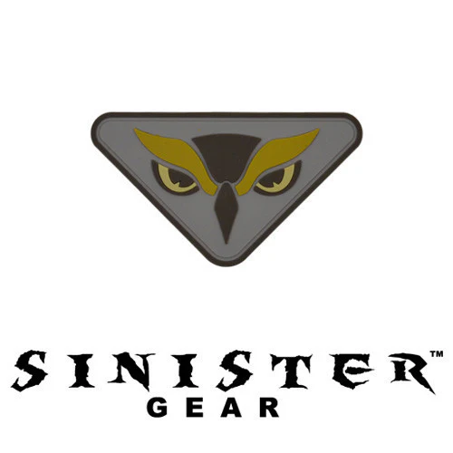 Sinister Gear "Owl" PVC Patch - Grey