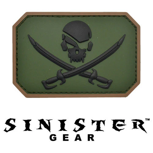 Sinister Gear "Pirate Skull" PVC Patch - Arid