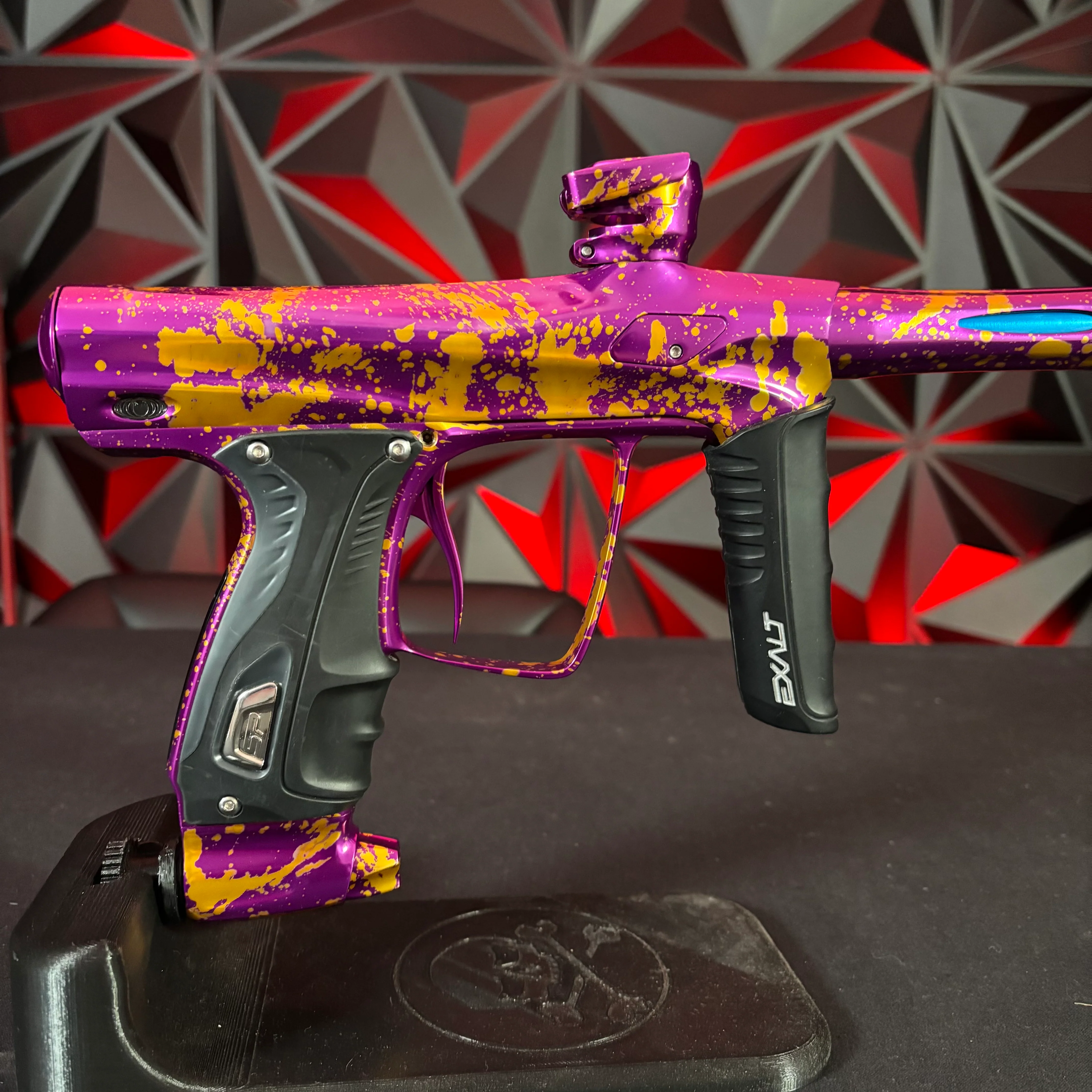 Smart Parts Shocker RSX Paintball Marker- Gloss Purple/Gold Splash - Image 2