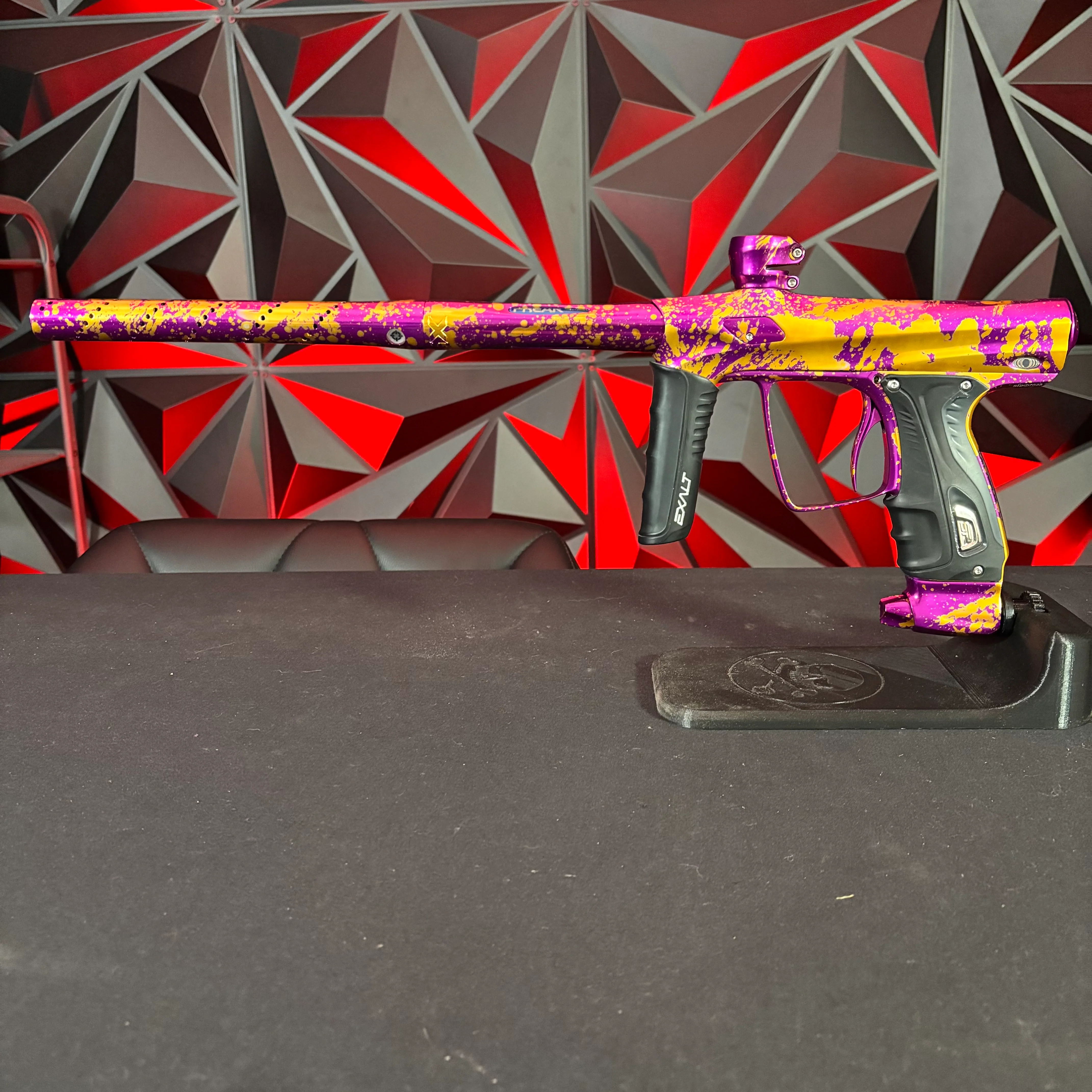 Smart Parts Shocker RSX Paintball Marker- Gloss Purple/Gold Splash - Image 7