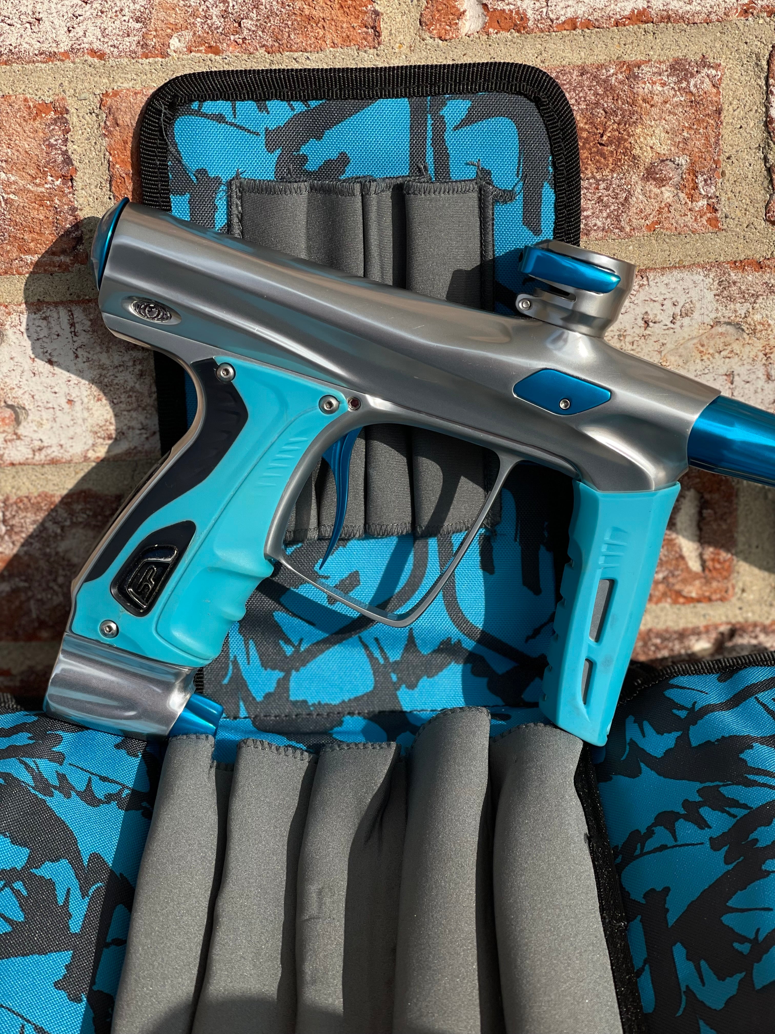 Smart Parts Shocker RSX Paintball Marker- Gloss Silver/Teal - Image 5