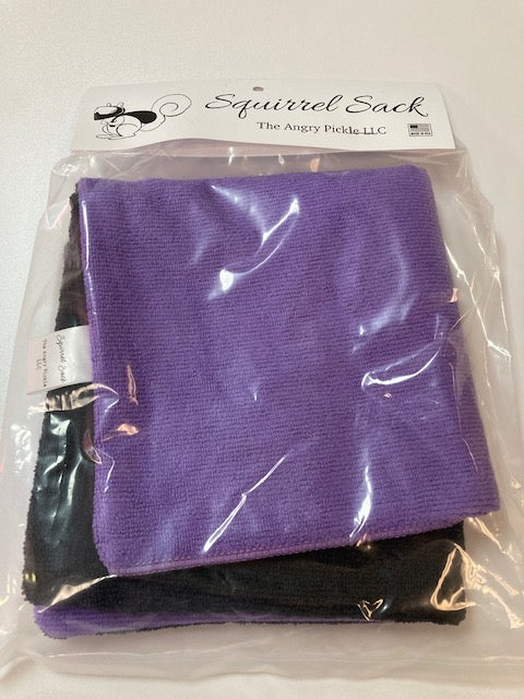Squirrel Sack Microfiber Bag - Black/Purple - Image 2