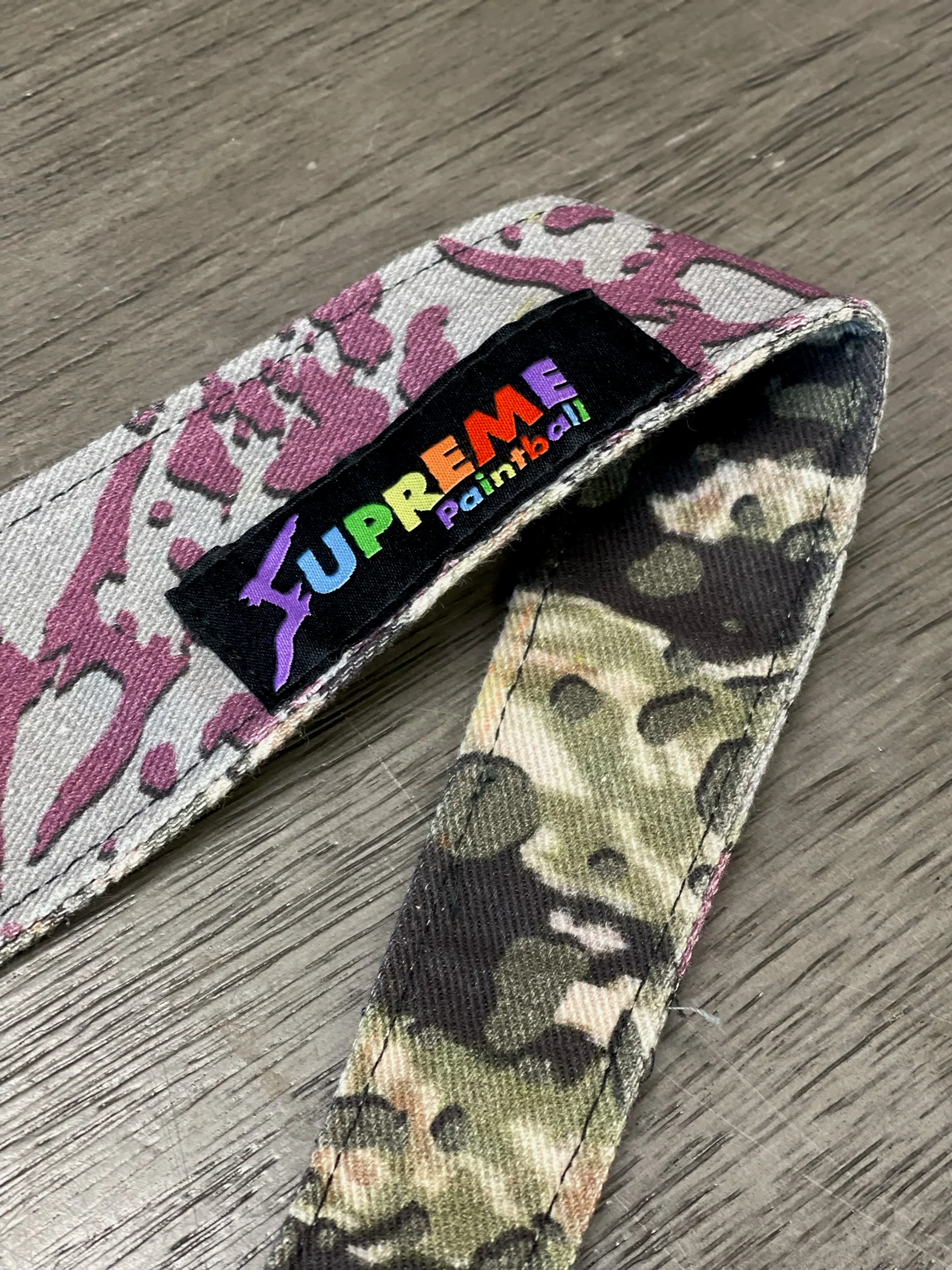 *Used* Supreme Paintball 1 of 1 Duel Tag - Rainbow/Camo Tag - Image 2