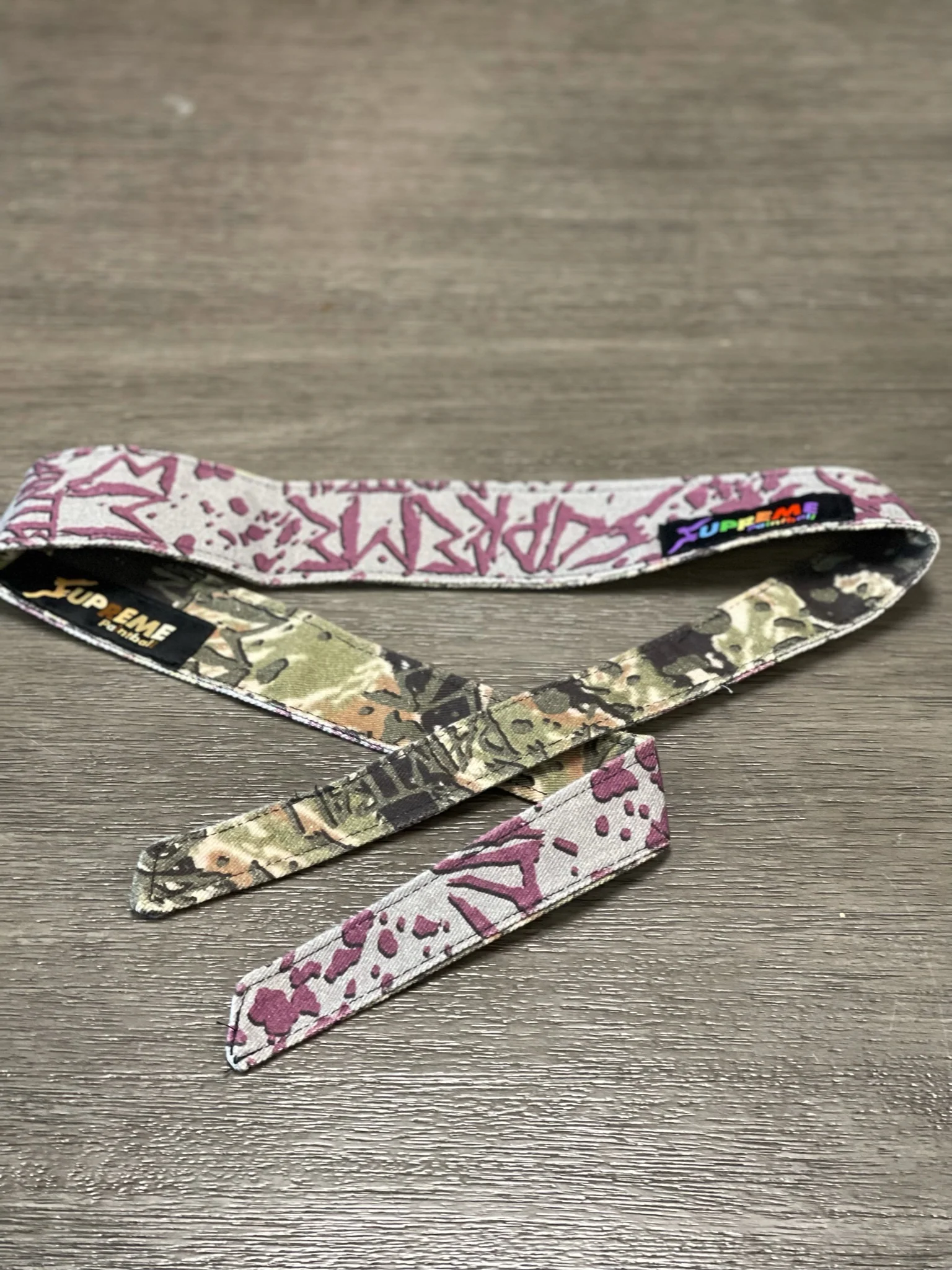 *Used* Supreme Paintball 1 of 1 Duel Tag - Rainbow/Camo Tag - Image 4