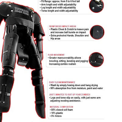 Tippmann Zombie Armor Protection Suit- One Size Fits Most - Image 2