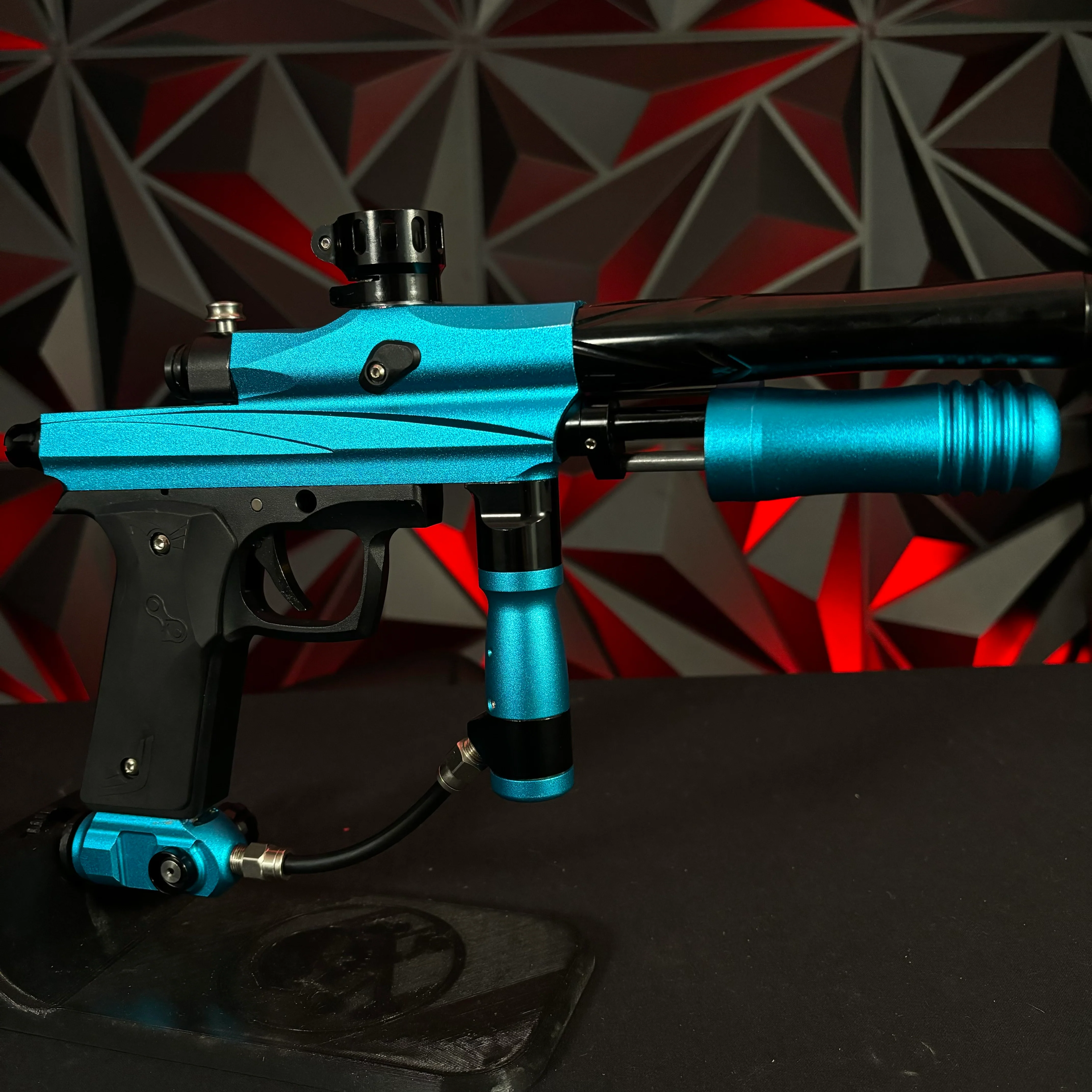 Used Azodin KCP+ Pump Paintball Gun - Teal/Black - Image 3