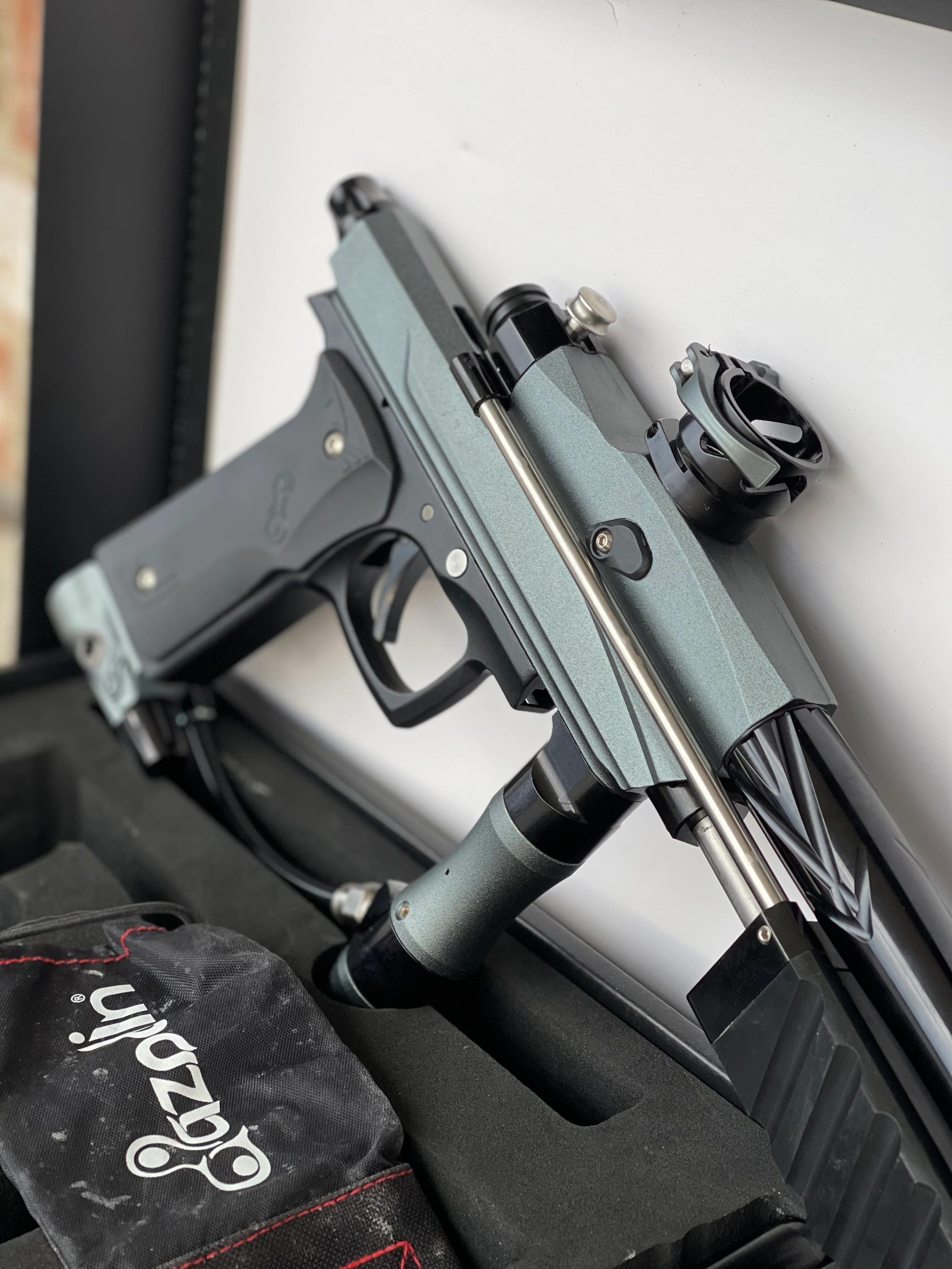 Used Azodin KP3 Pump Paintball Gun - Dust Grey / Black - Image 2
