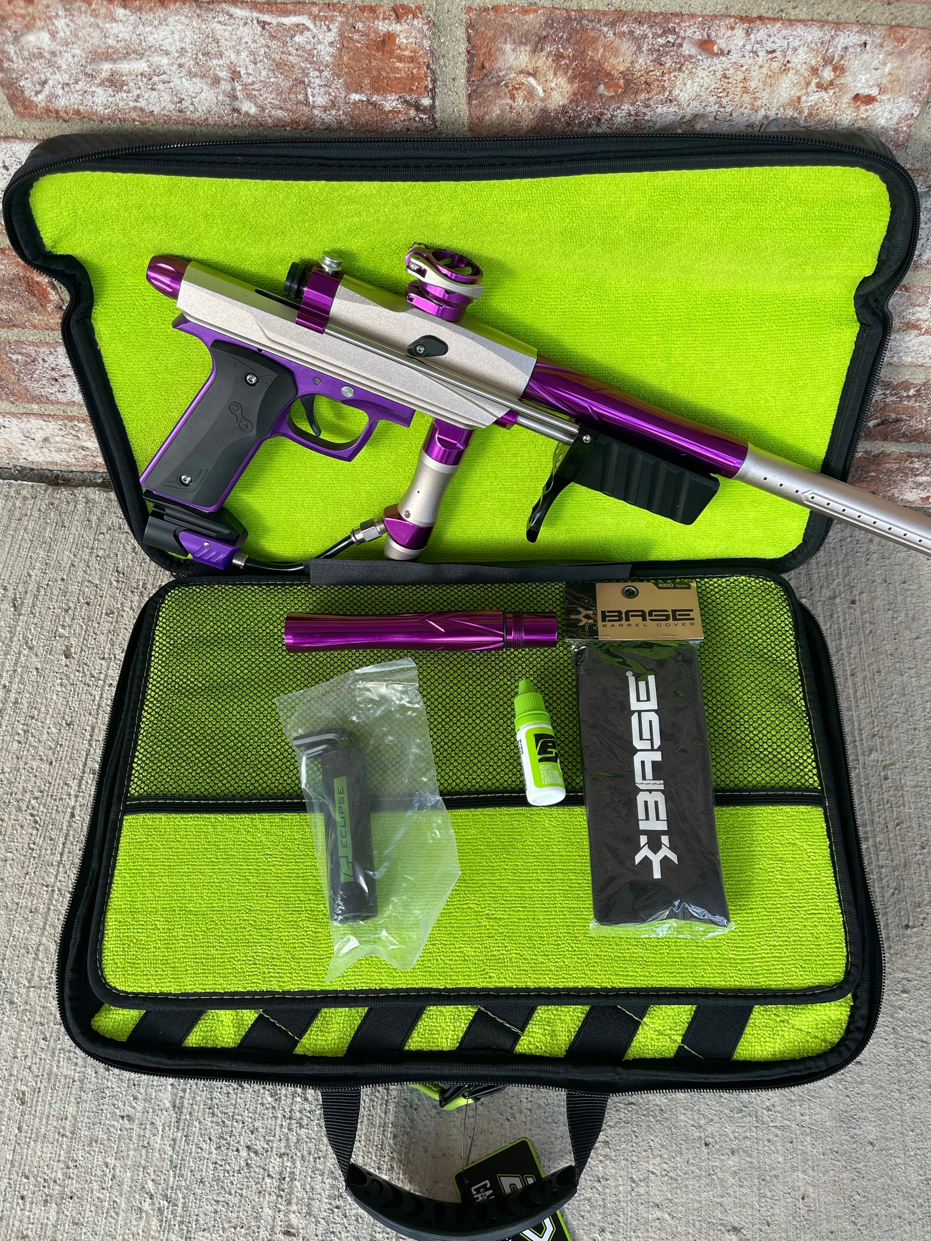 Used Azodin KP3 Pump Paintball Gun - Tan/Purple - Image 5