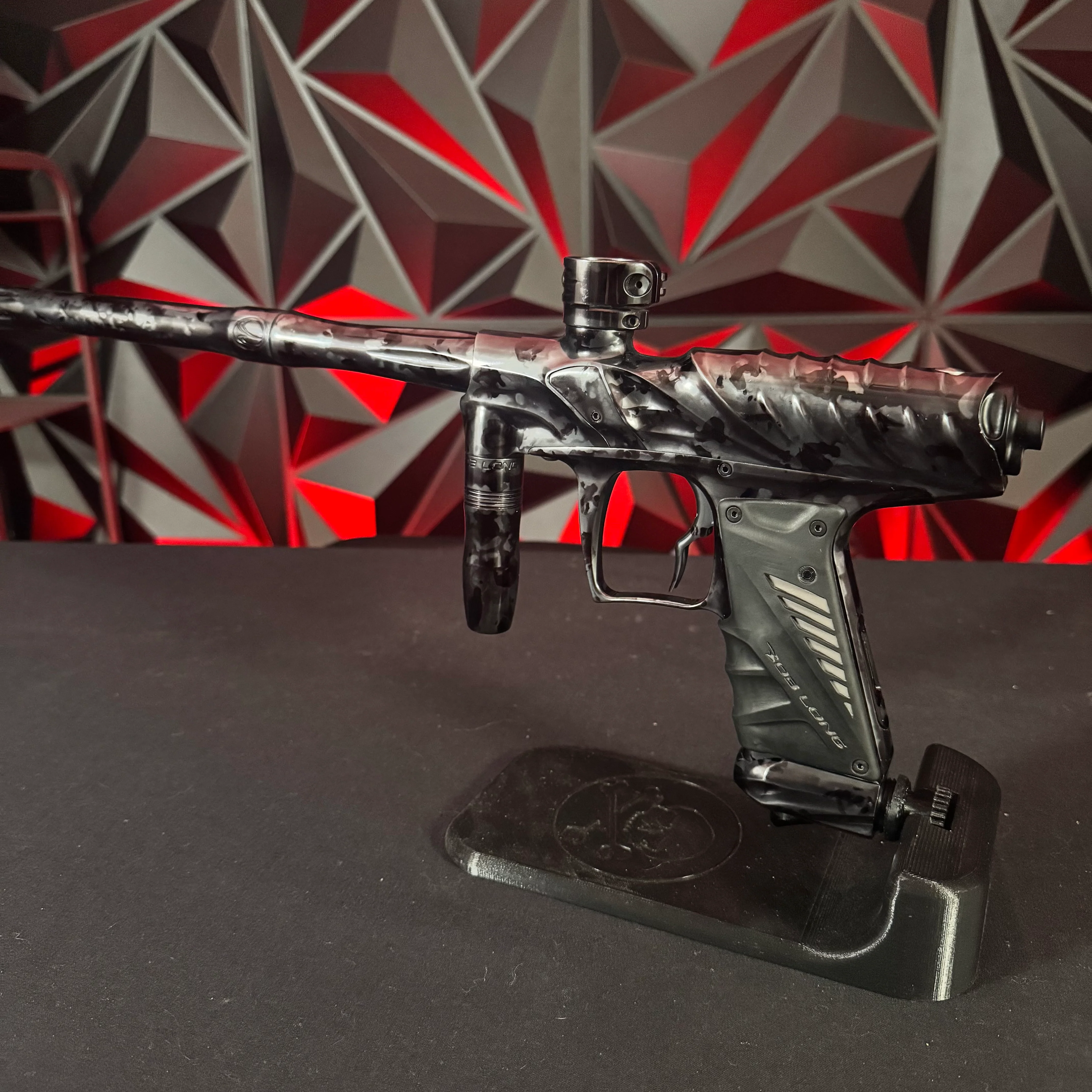 Used Bob Long Insight Paintball Gun - Polished Grey Marble w/Reflex Engine - Image 3