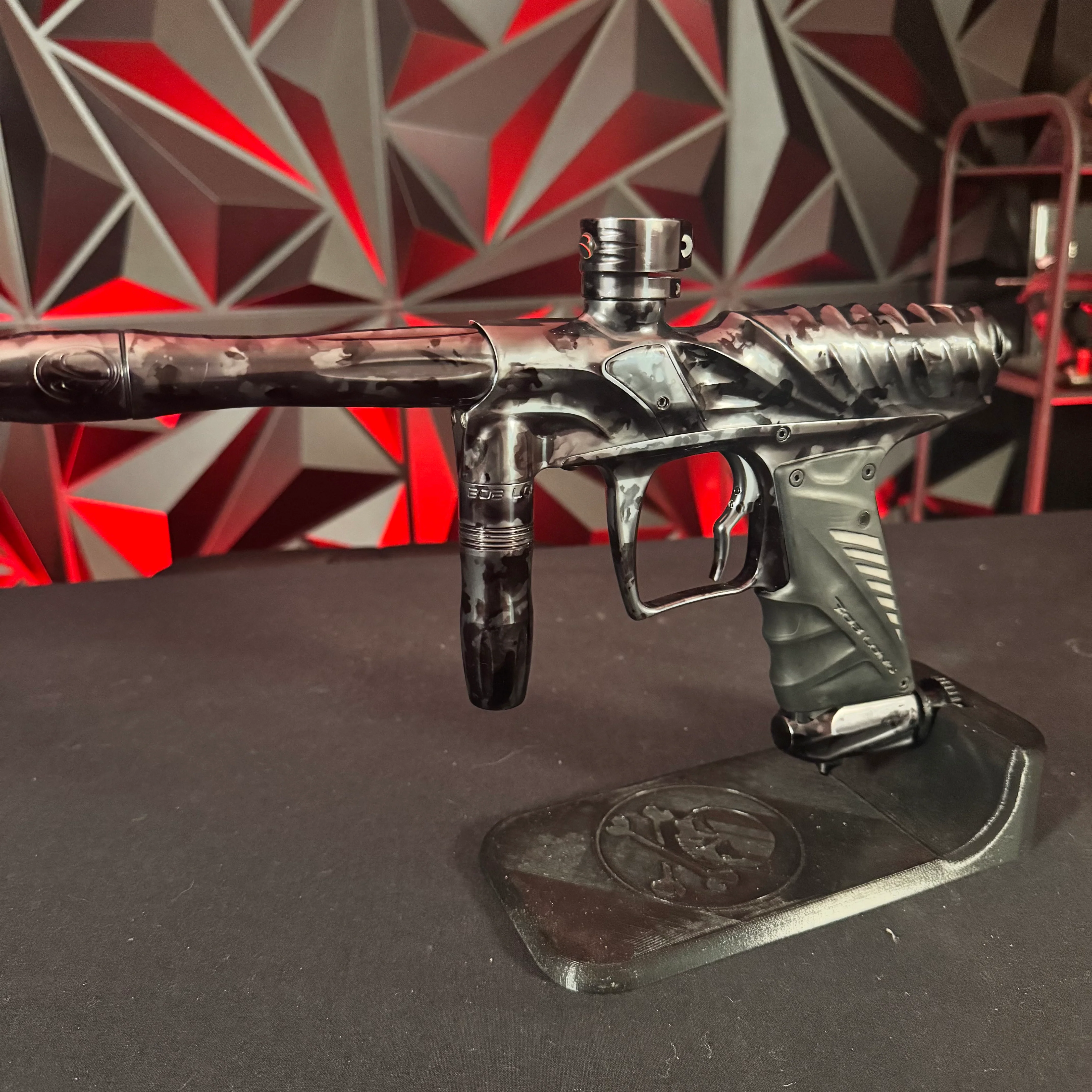 Used Bob Long Insight Paintball Gun - Polished Grey Marble w/Reflex Engine - Image 5