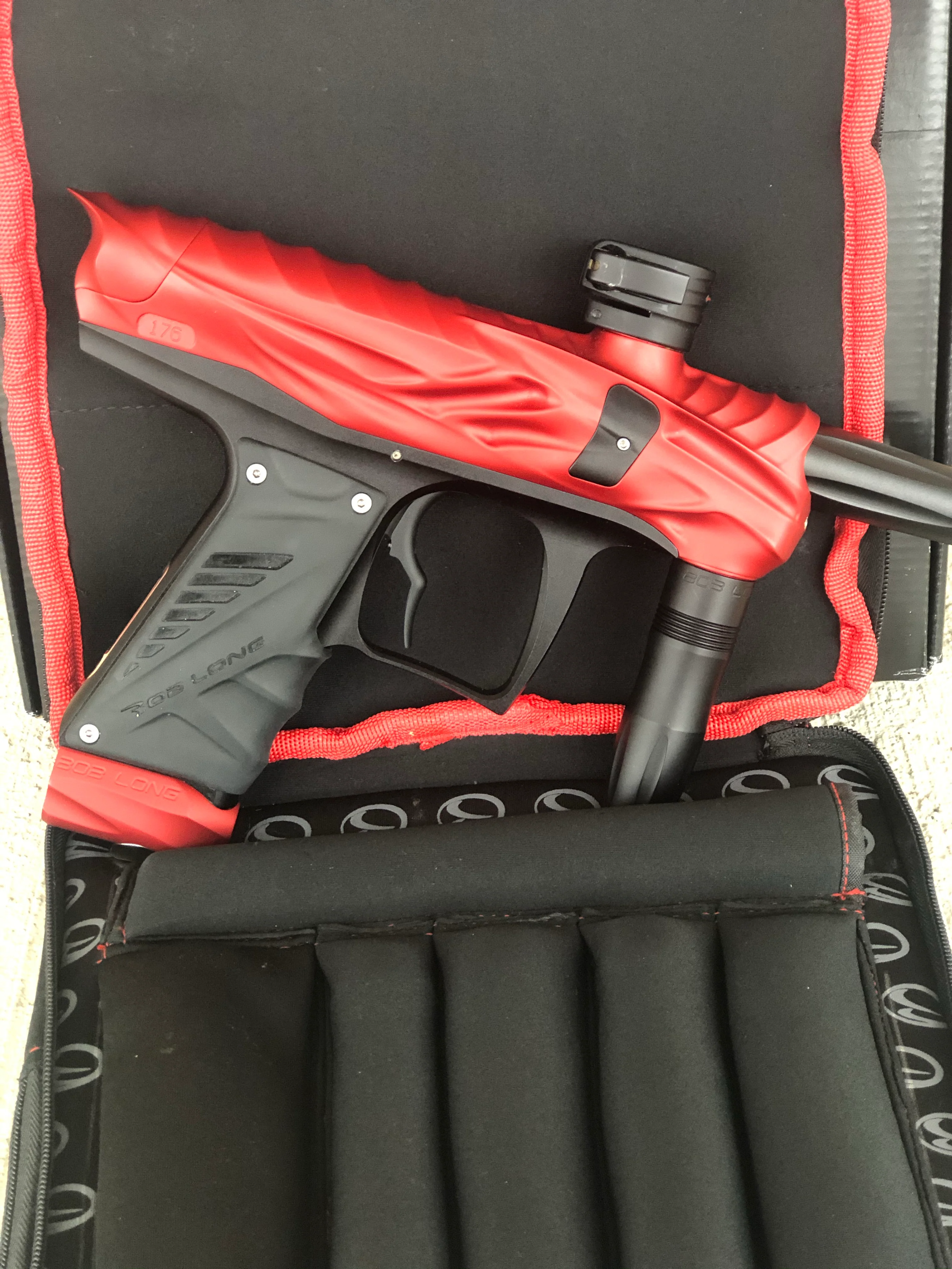 Used Bob Long Reptile Paintball Marker - Dust Red - Image 6
