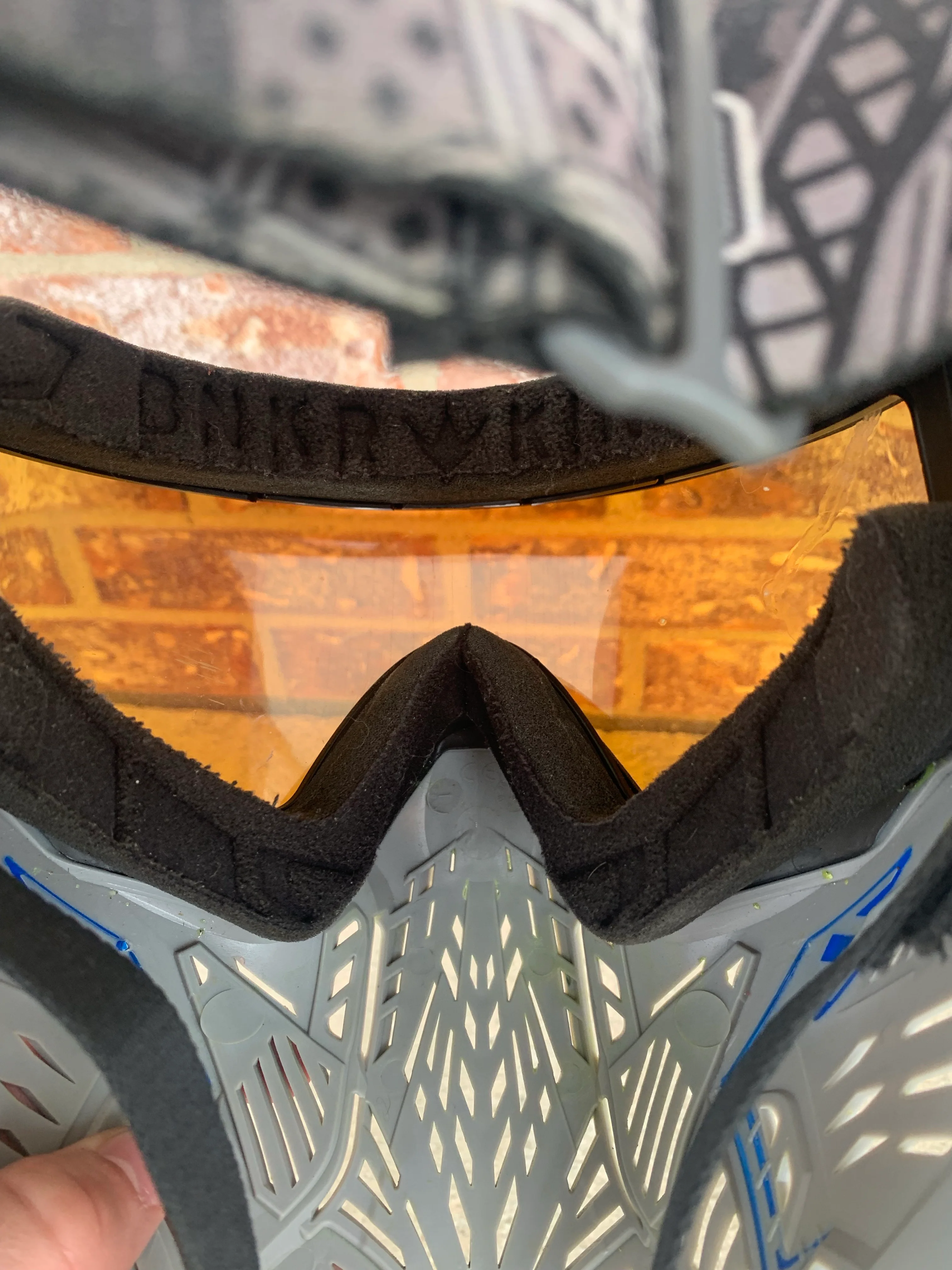 Used Bunker Kings CMD Paintball Mask- Gray/Blue - Image 4
