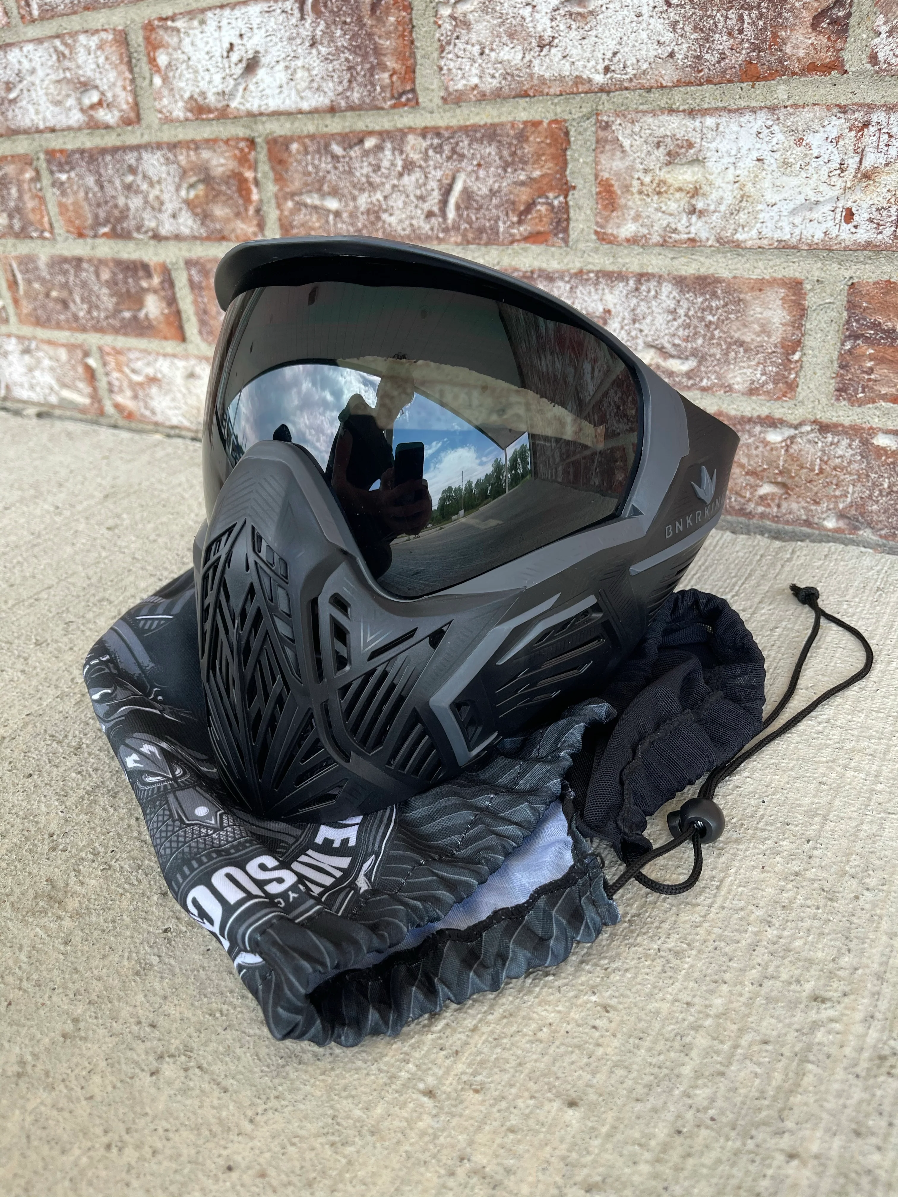 Used Bunker Kings CMD Paintball Mask - Black Ninja - Image 2