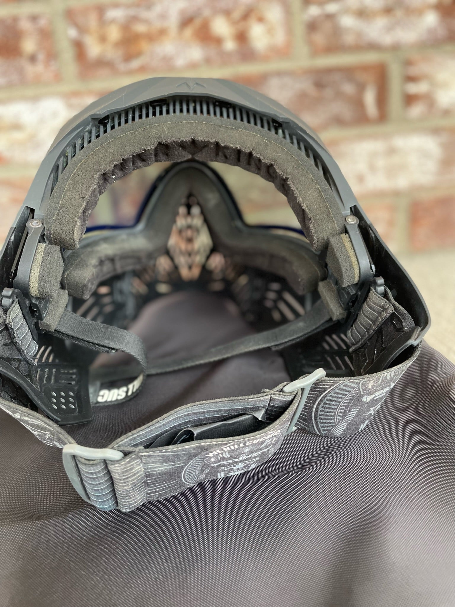 Used Bunker Kings CMD Paintball Mask - Black Ninja w/ Soft Goggle Bag - Image 4