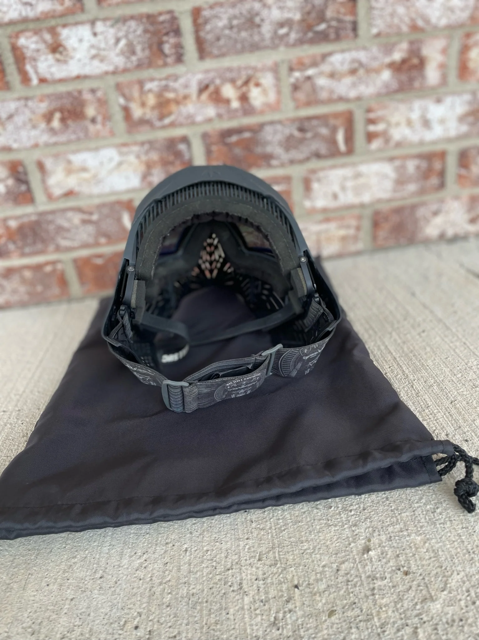 Used Bunker Kings CMD Paintball Mask - Black Ninja w/ Soft Goggle Bag - Image 5