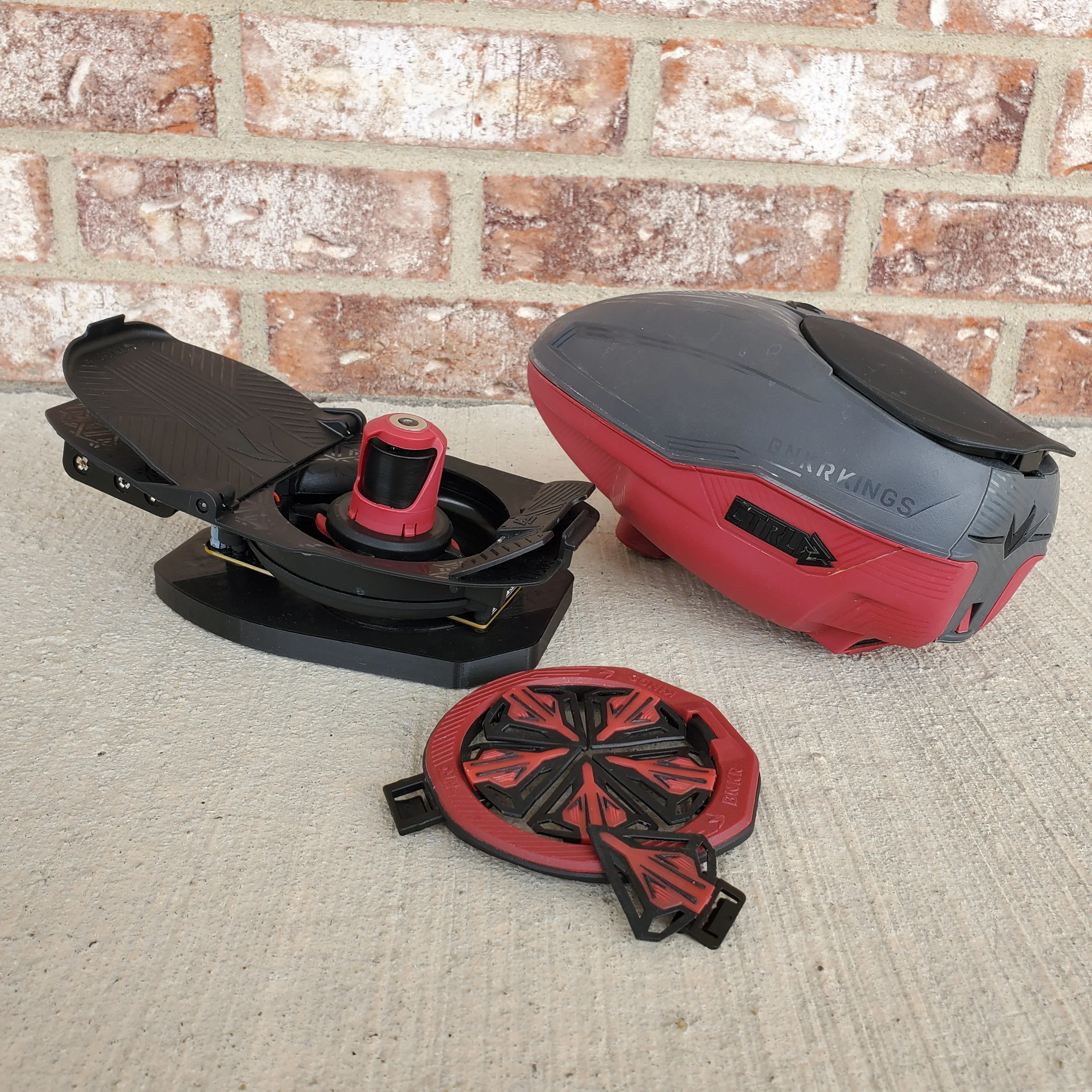 Used Bunker Kings CTRL Paintball Loader - Gray / Red - Image 4