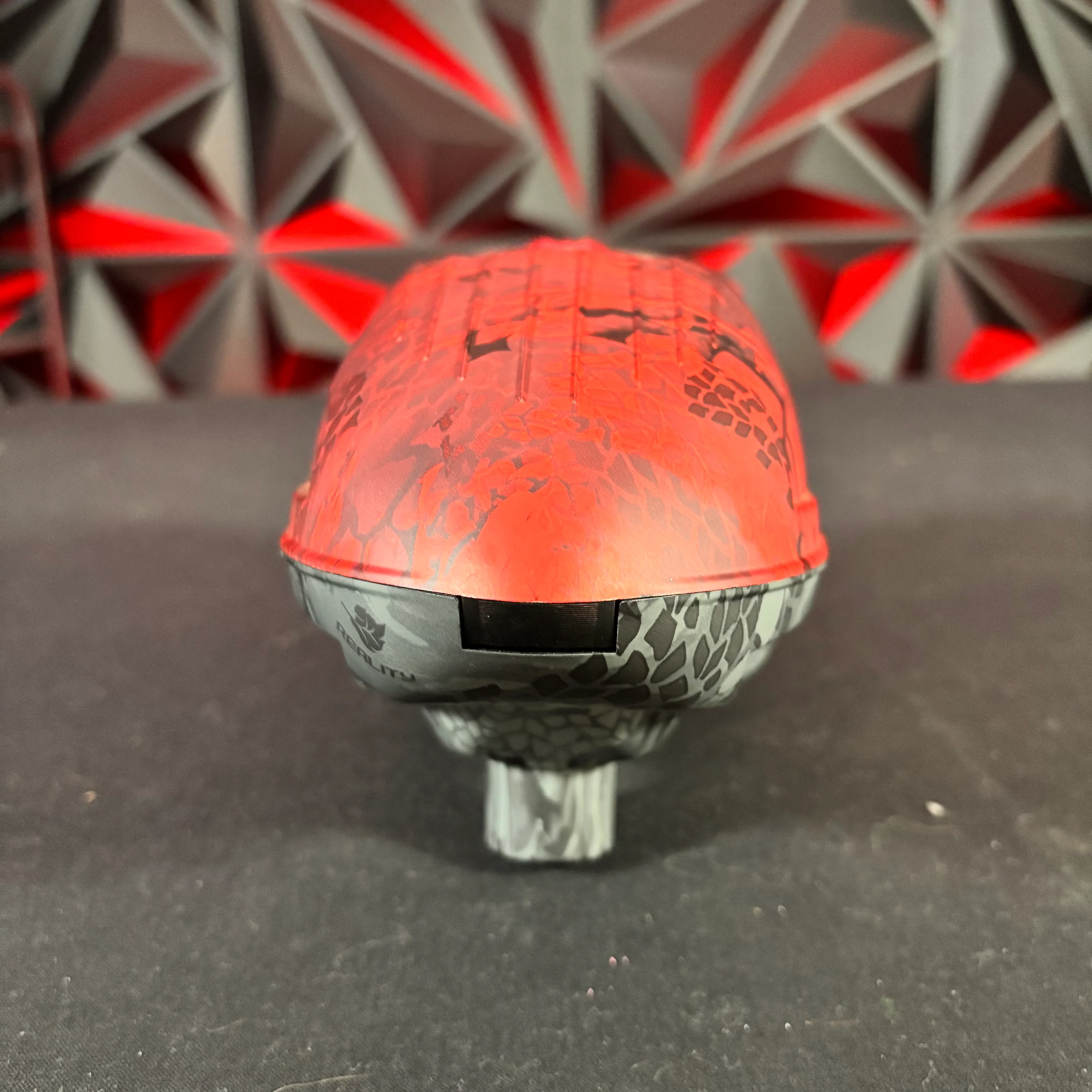 Used Bunkerking CTRL 2 Paintball Loader - Red/Grey Highlander w/NTR Speedfeed & Ramps - Image 4