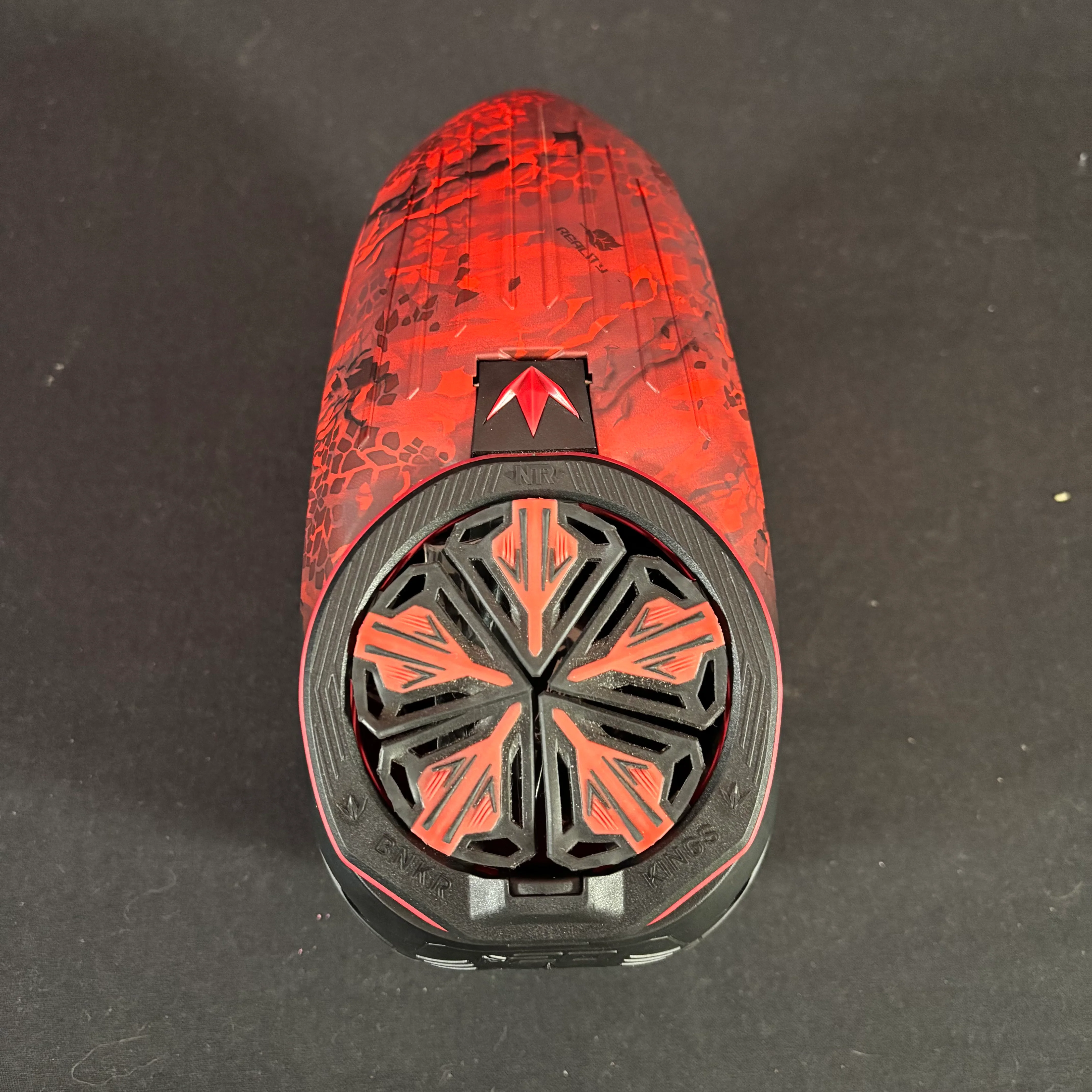 Used Bunkerking CTRL 2 Paintball Loader - Red/Grey Highlander w/NTR Speedfeed & Ramps - Image 5