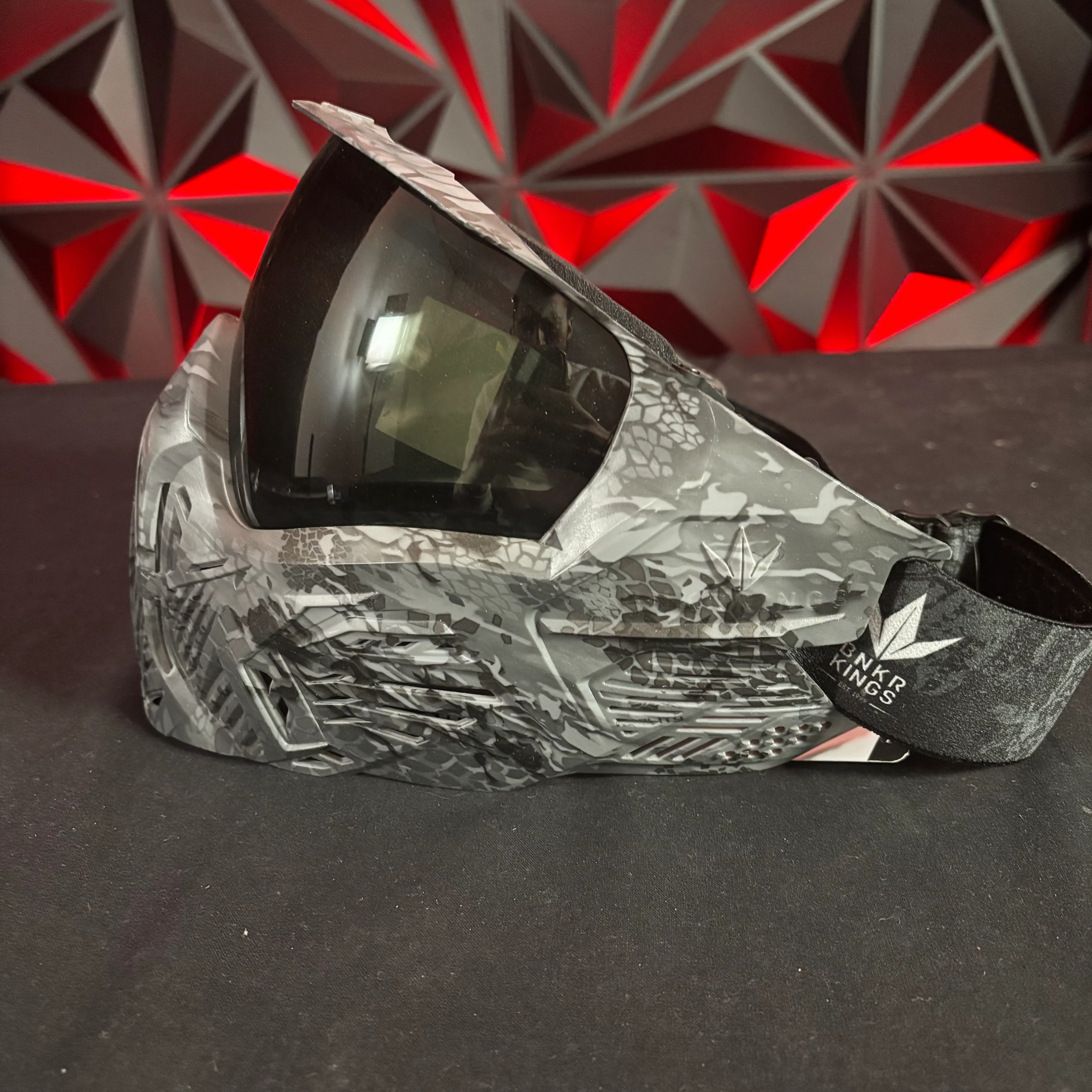 Used BunkerKings CMD Paintball Mask - Black Highlander - Image 5