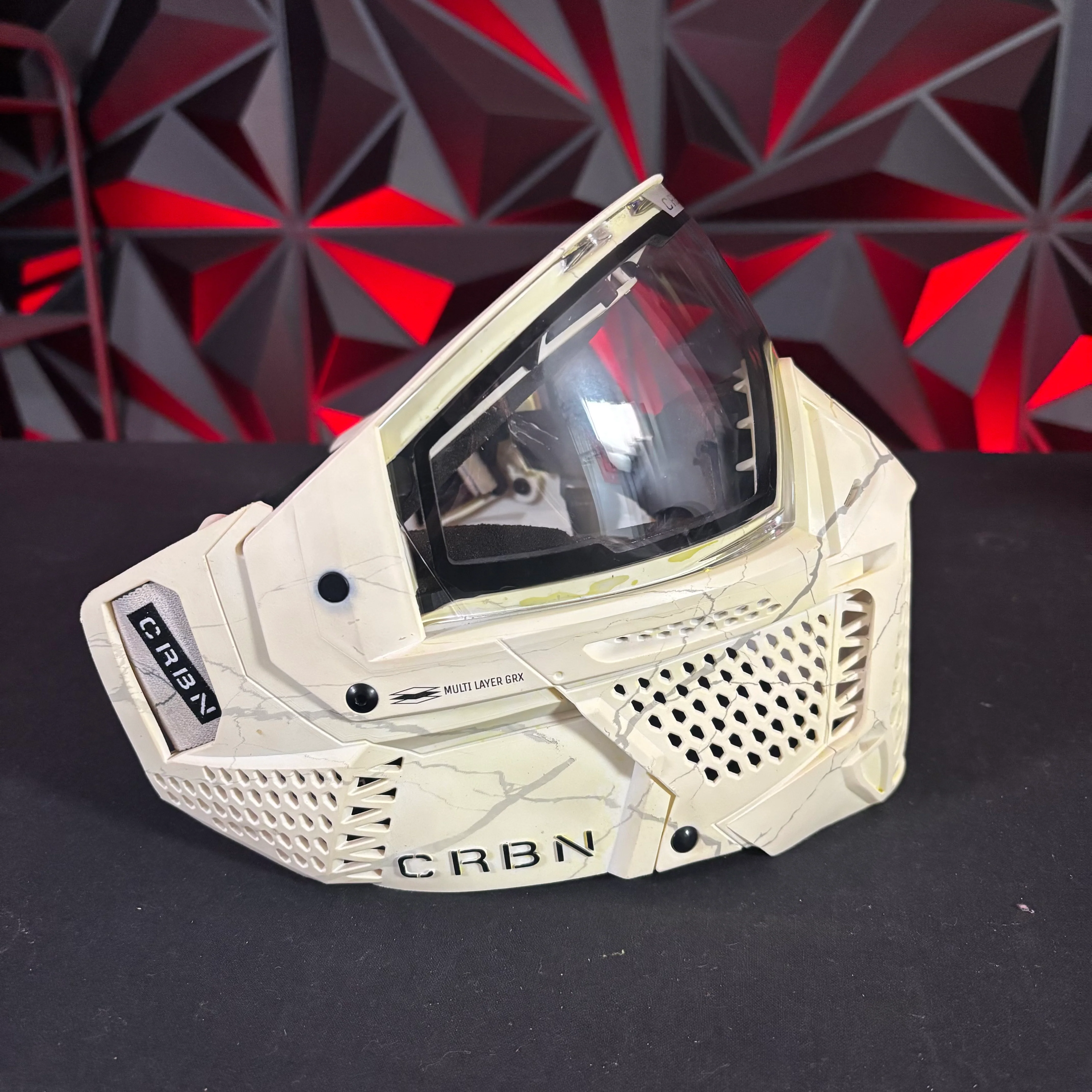 Used Carbon GRX More Coverage Paintball Mask - Fractured - Image 2