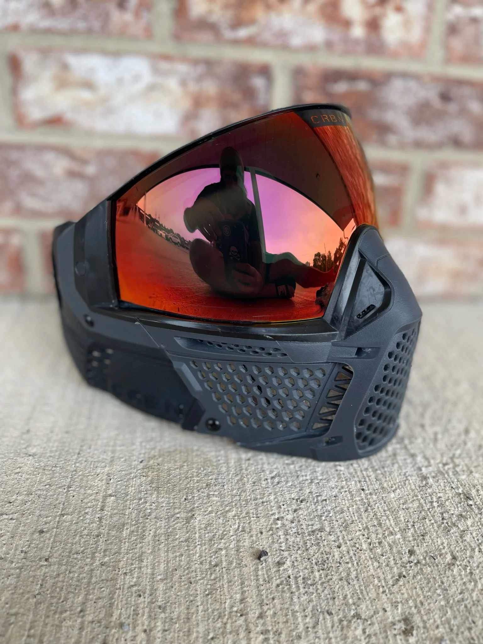 Used Carbon LESS Paintball Mask - Coal (Black) - Image 2