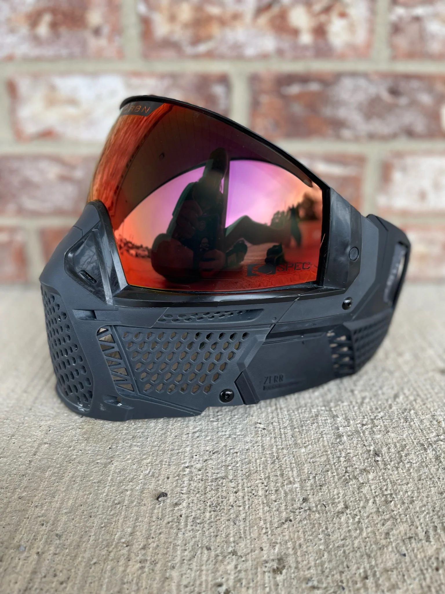 Used Carbon LESS Paintball Mask - Coal (Black) - Image 3