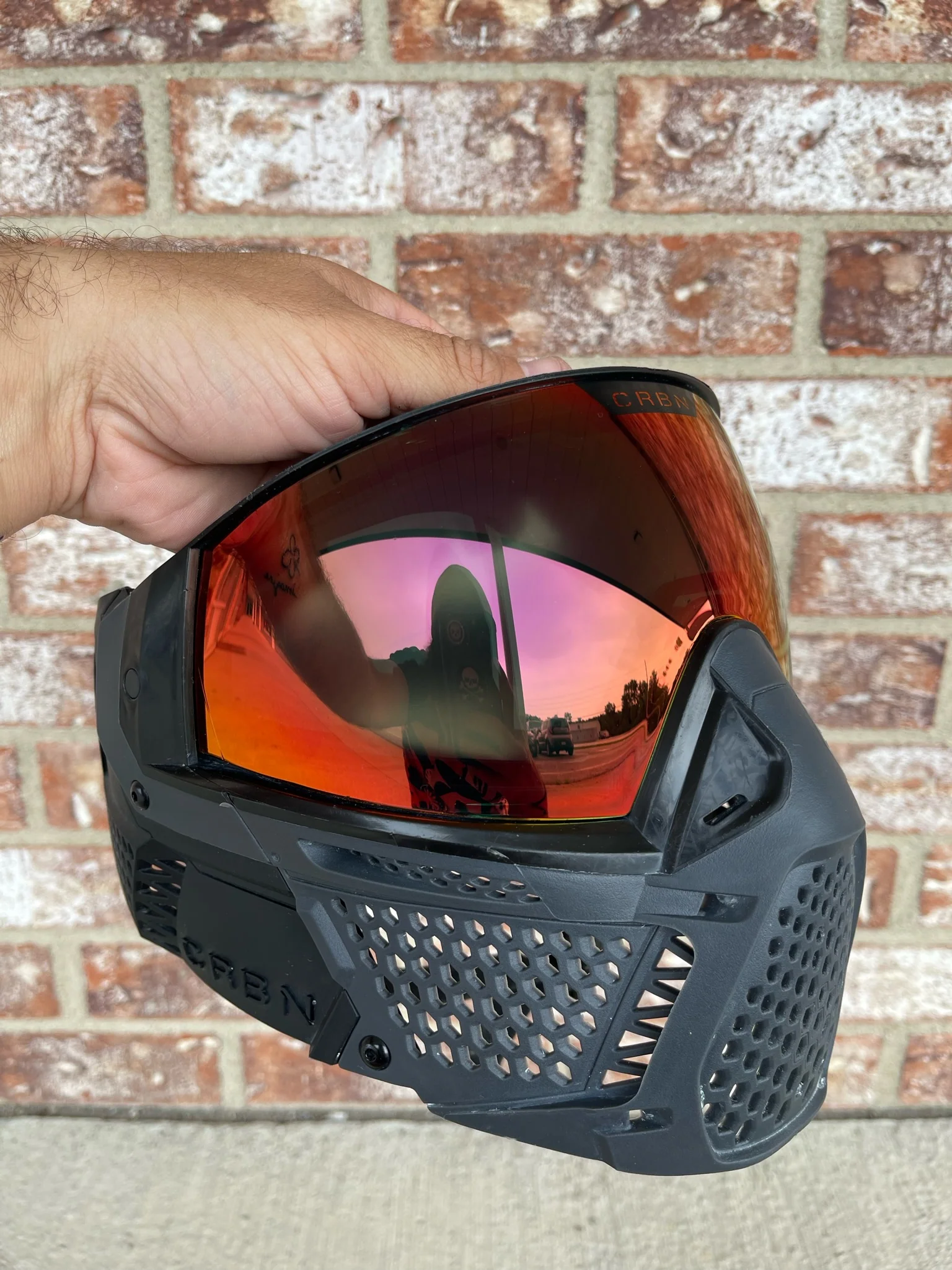 Used Carbon LESS Paintball Mask - Coal (Black) - Image 4