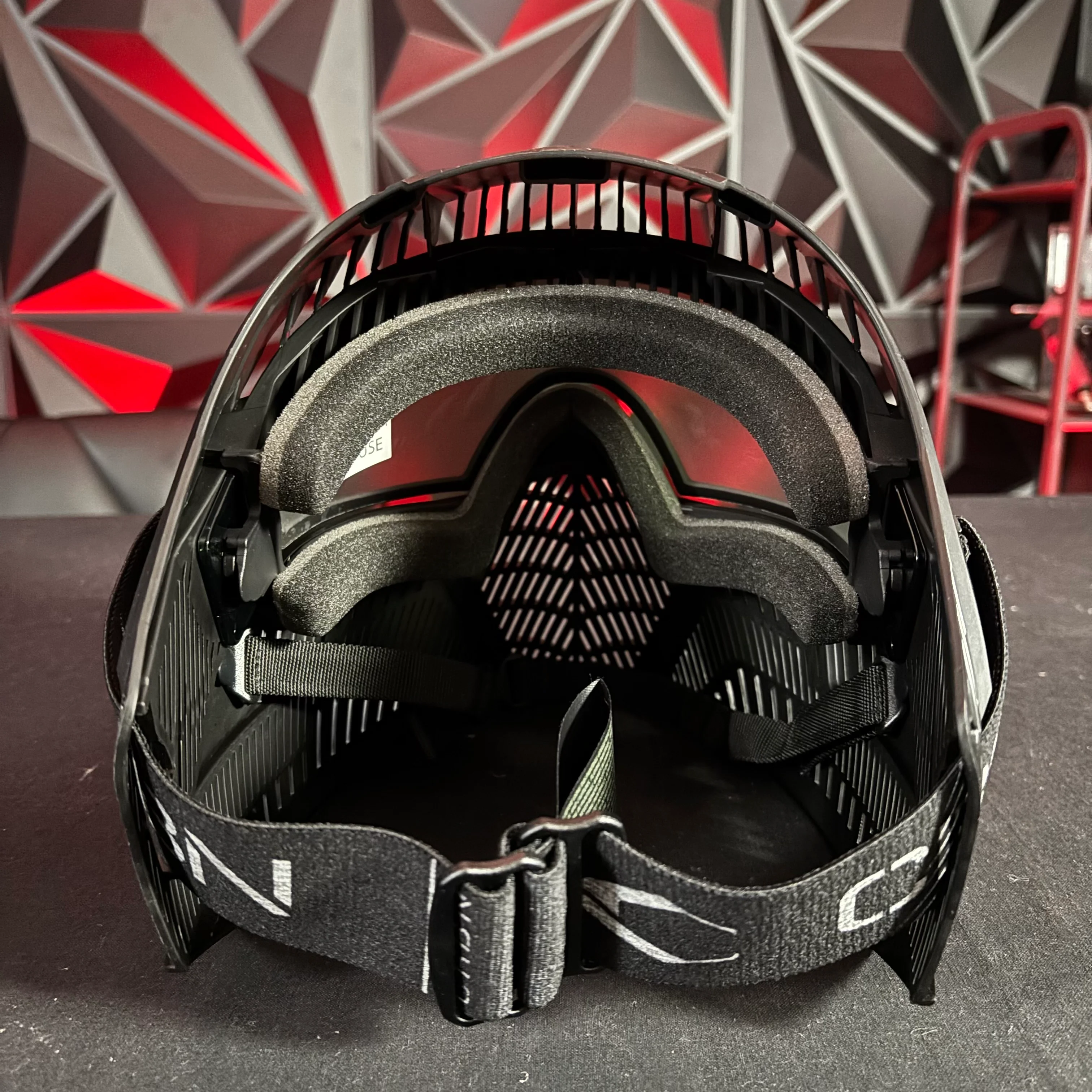 Used *Display* Carbon OPR Paintball Mask - Black - Full Coverage - Image 3