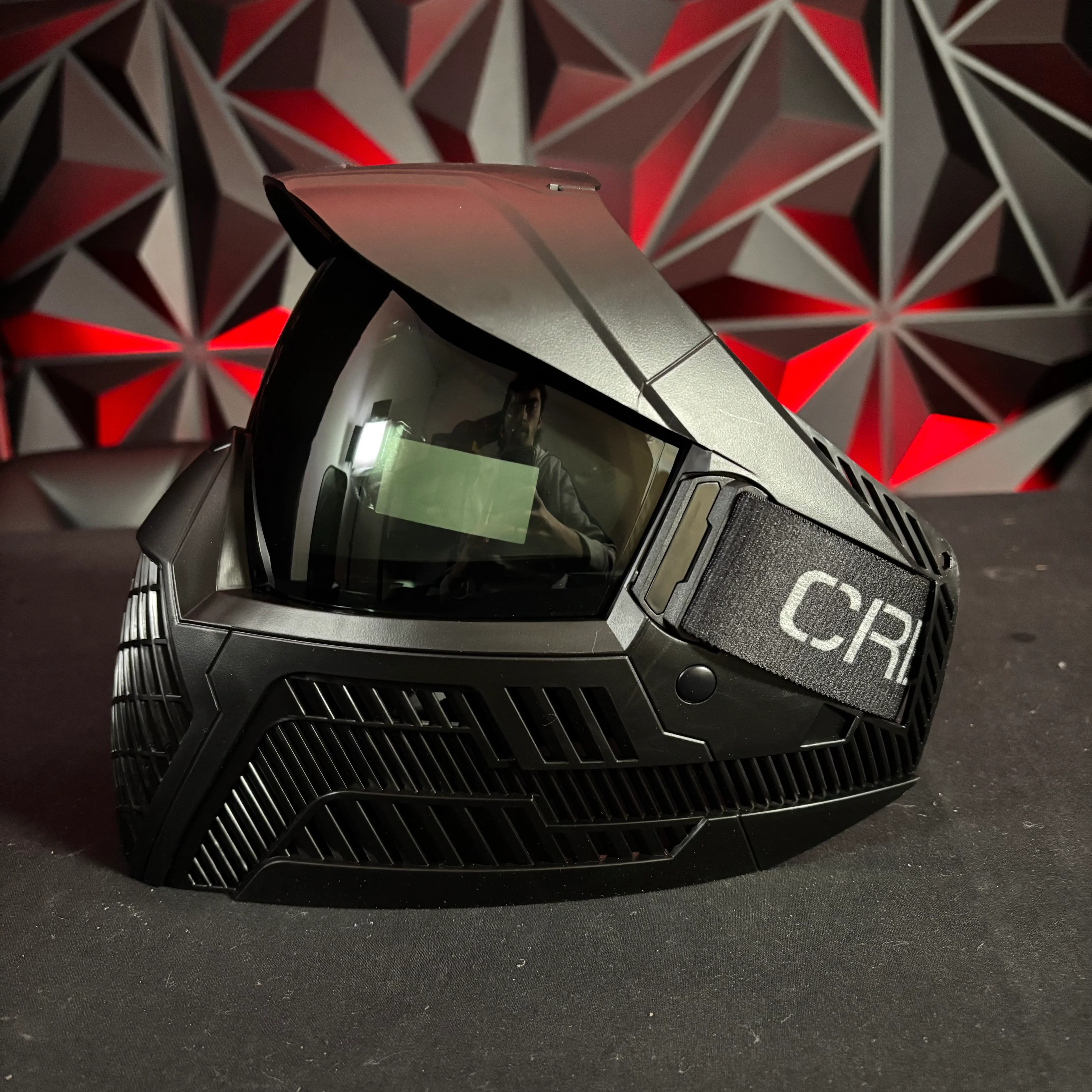 Used *Display* Carbon OPR Paintball Mask - Black - Full Coverage - Image 5