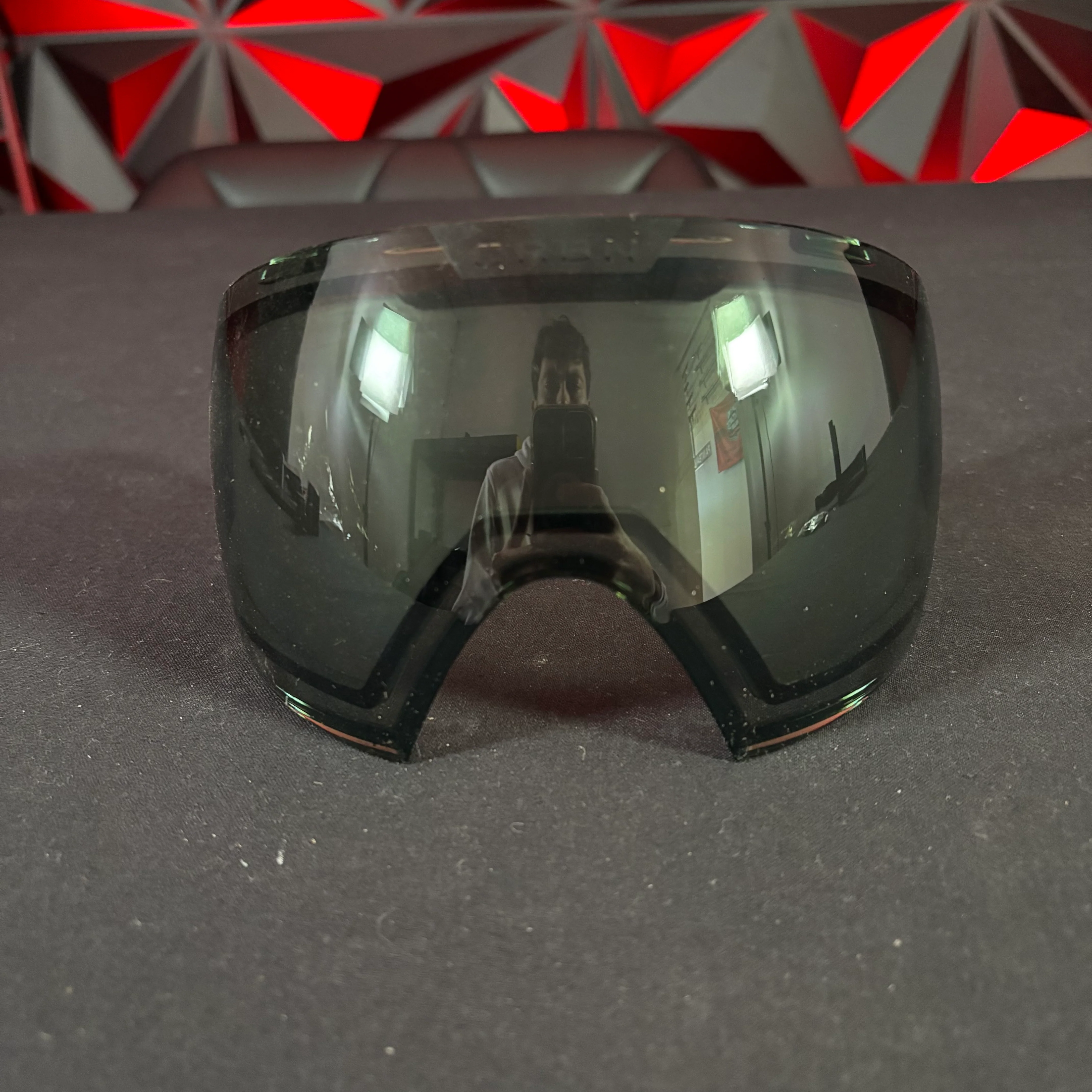 Used Carbon Paintball Lens - Grey- Clear