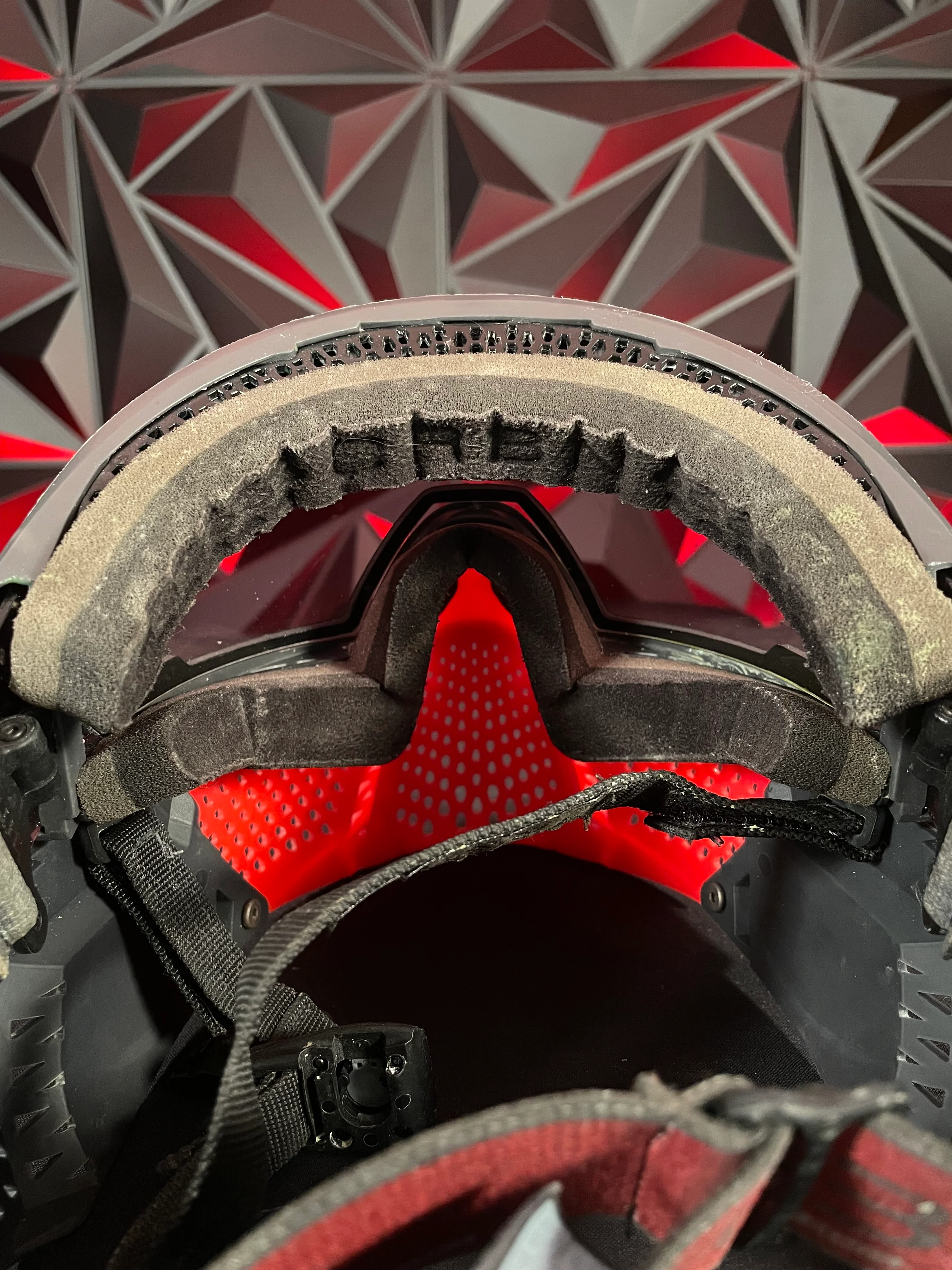 Used Carbon SLD LESS Coverage Paintball Mask - Crimson - Image 6