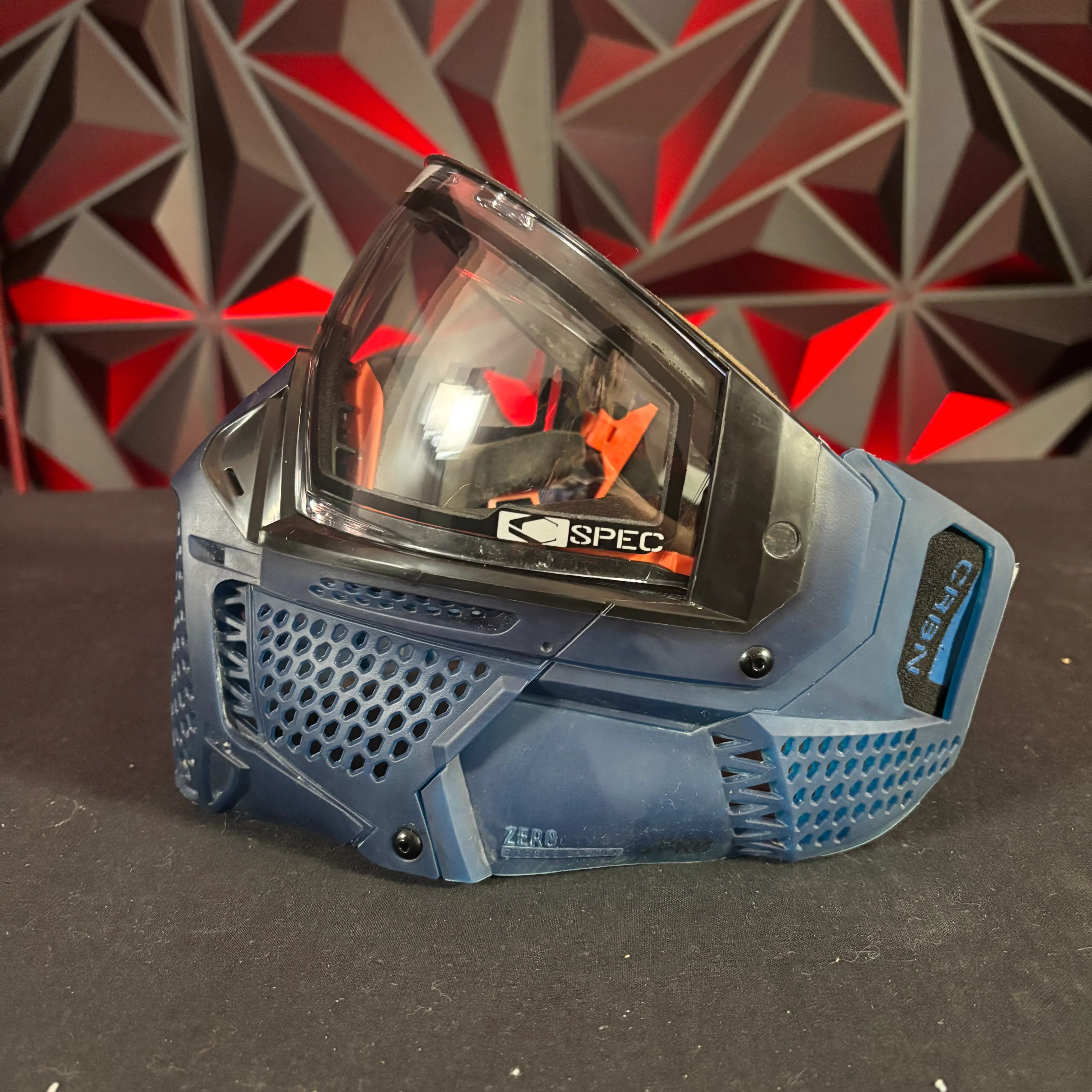 Used Carbon Zero Pro More Coverage Paintball Mask - Blue - Image 5