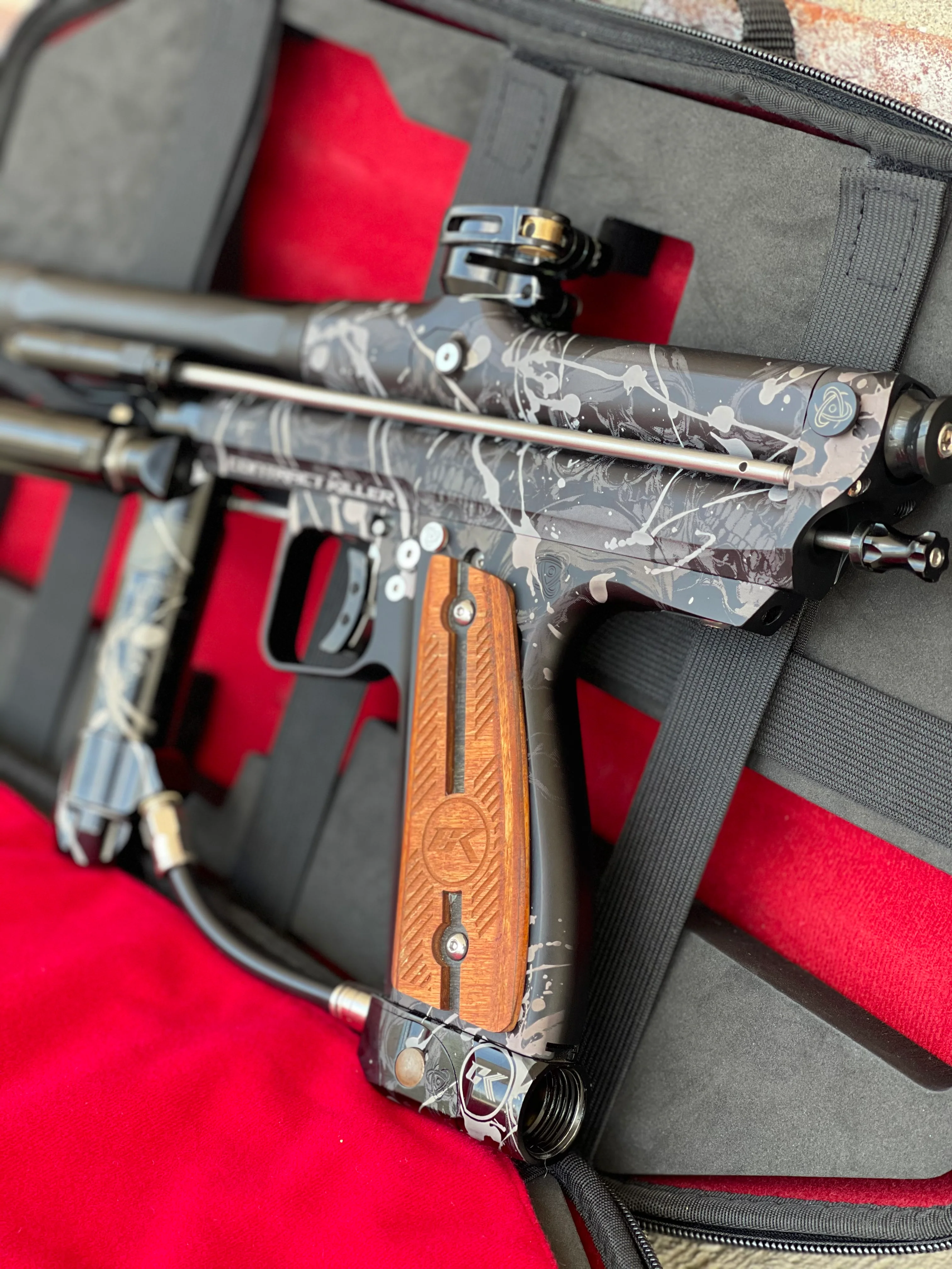 Used CK Inception Autococker Retro Series Paintball Marker - Dripping Skulls - Image 3