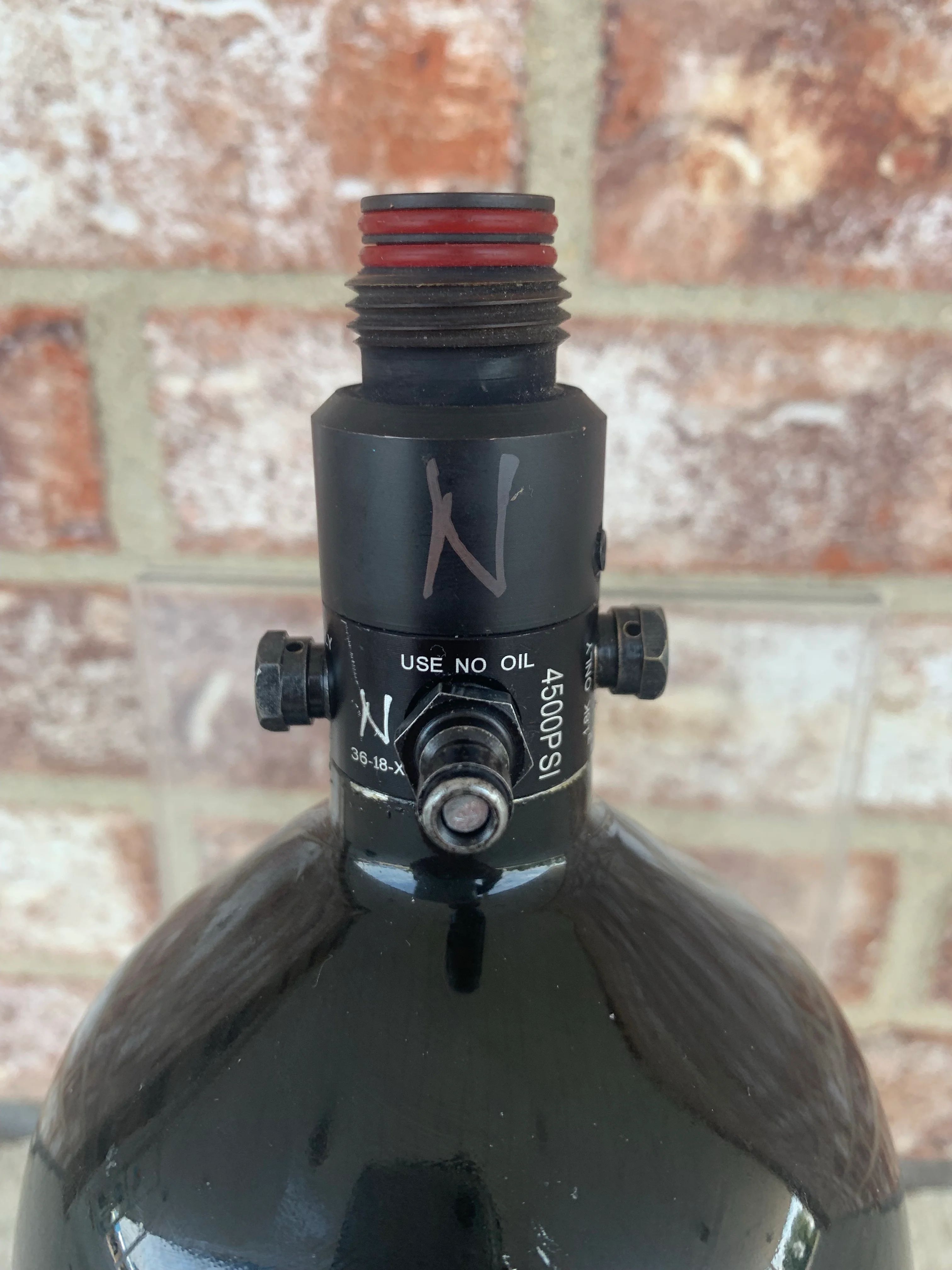 Used Crossfire Paintball Air Tank w/ Exalt Tank Grip- 68/4500 - Image 4