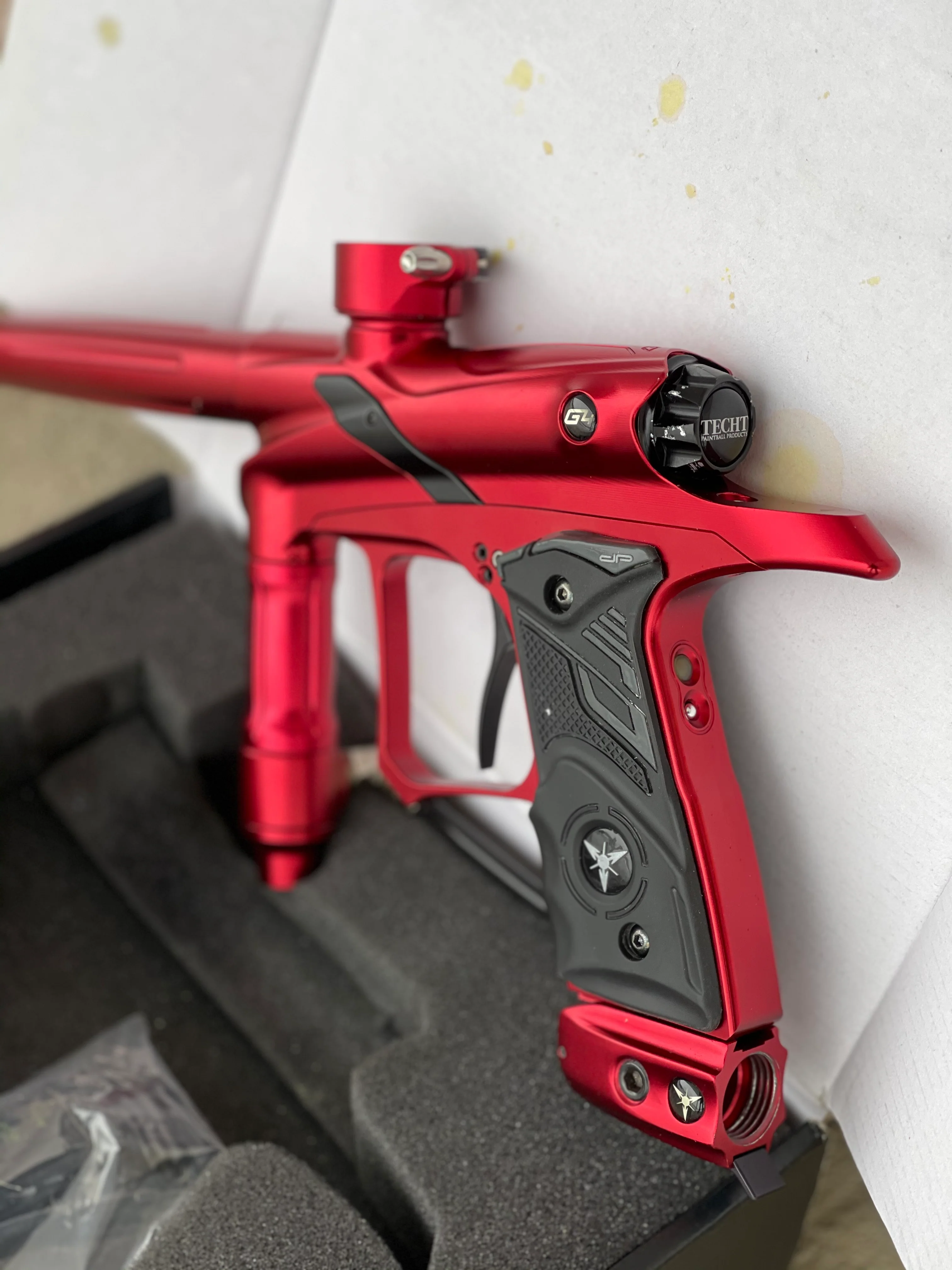 Used Dangerous Power G4 Paintball Gun - Red - Image 3
