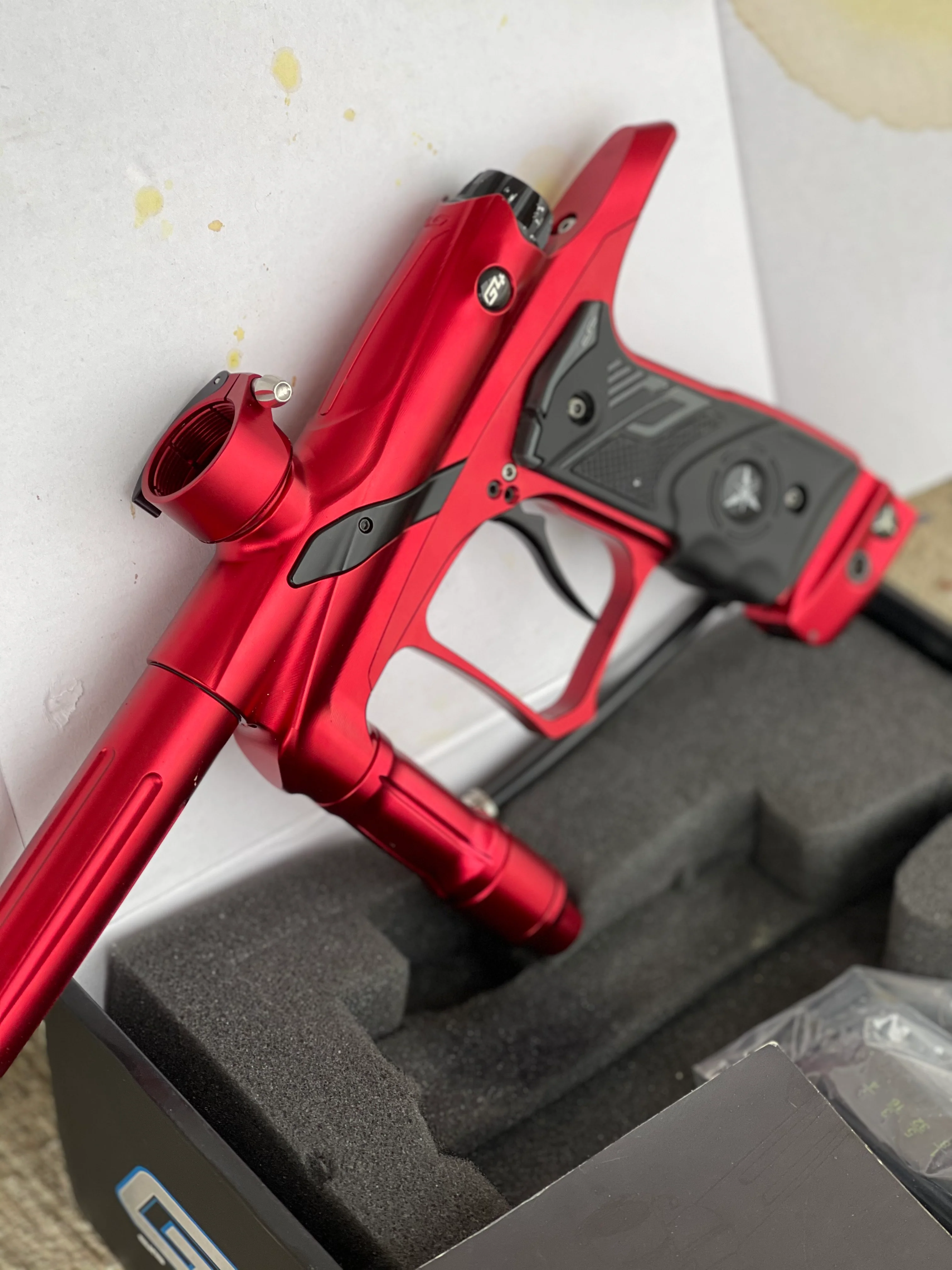 Used Dangerous Power G4 Paintball Gun - Red - Image 4