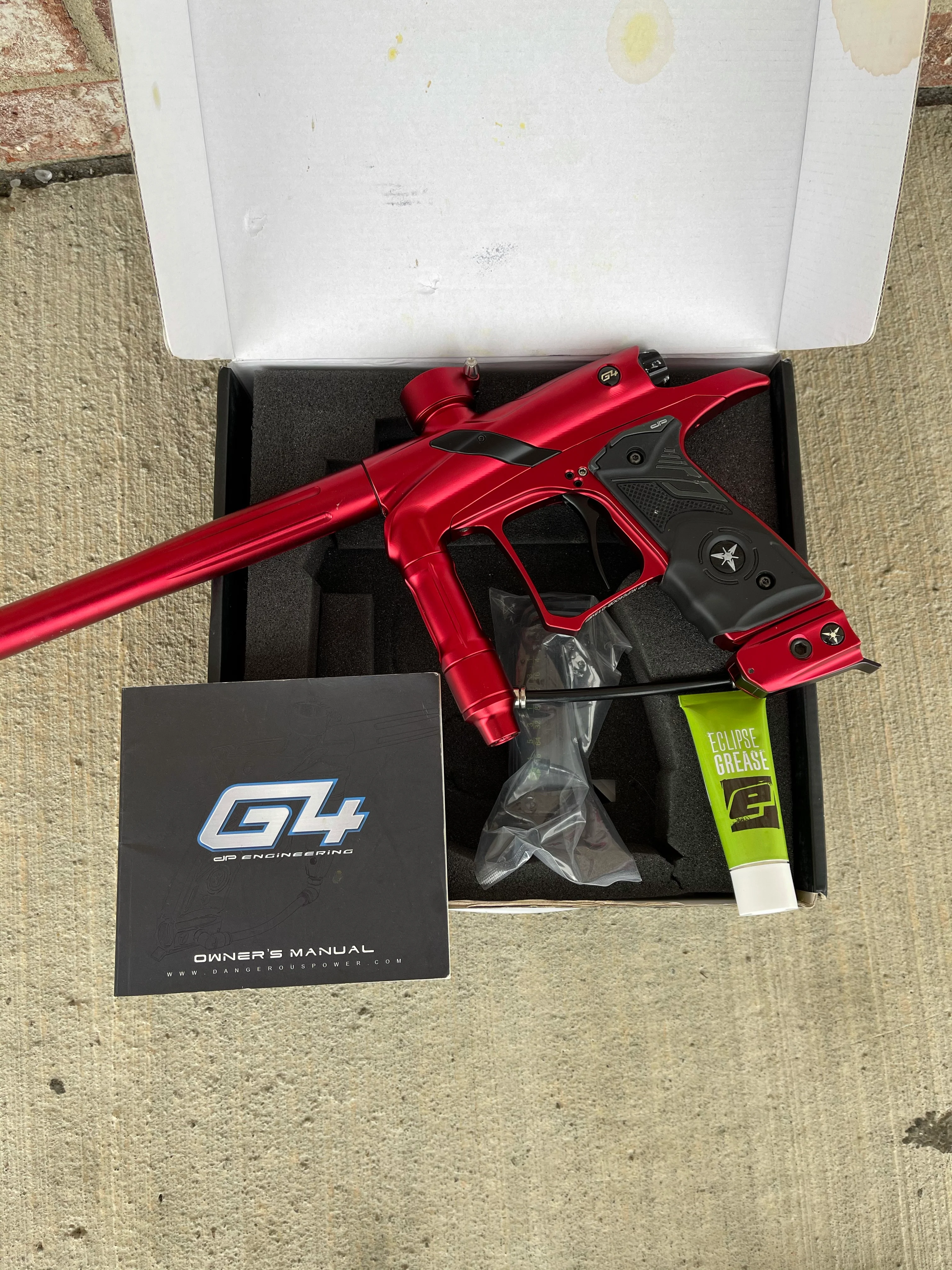 Used Dangerous Power G4 Paintball Gun - Red - Image 5