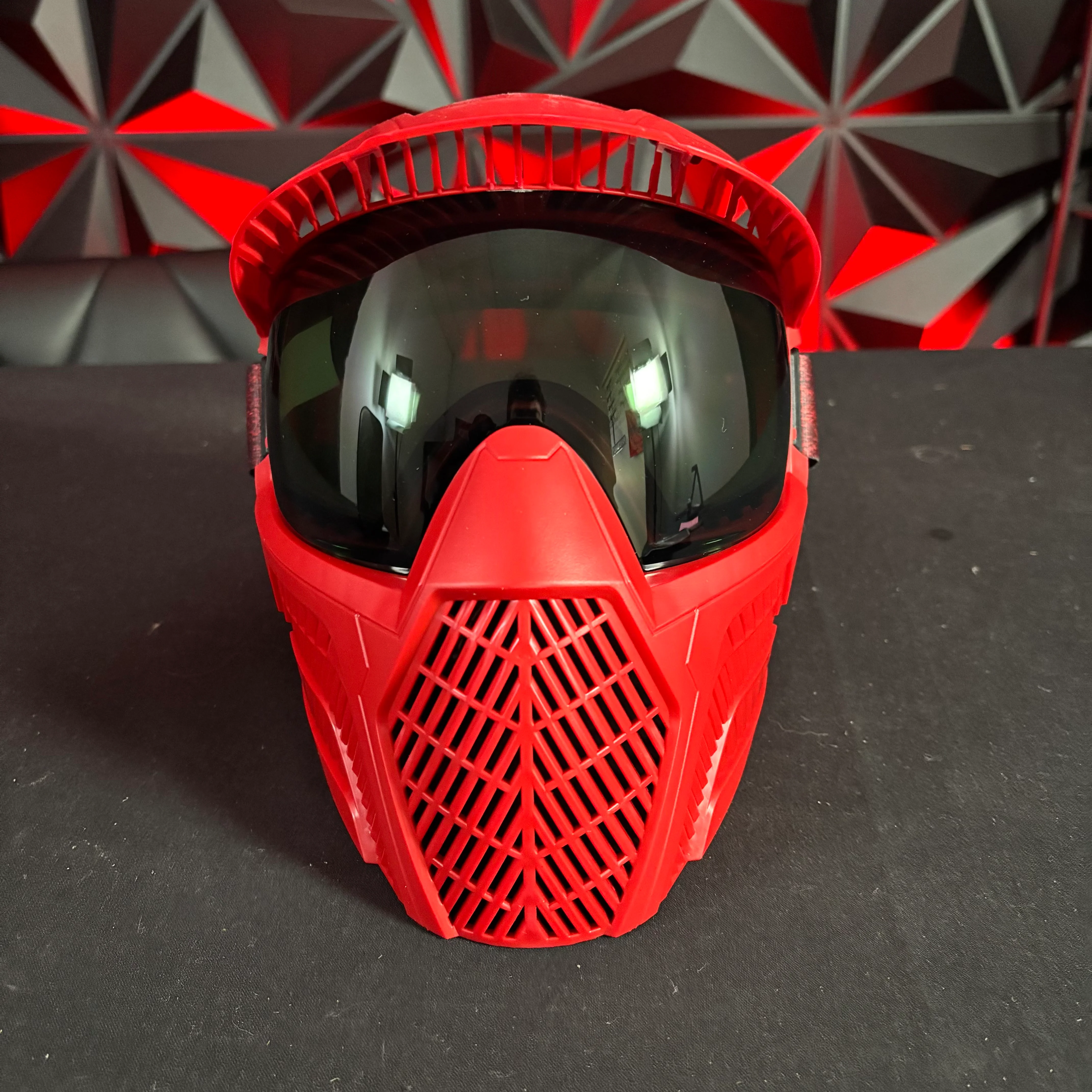Used *Display* Carbon OPR Paintball Mask - Red