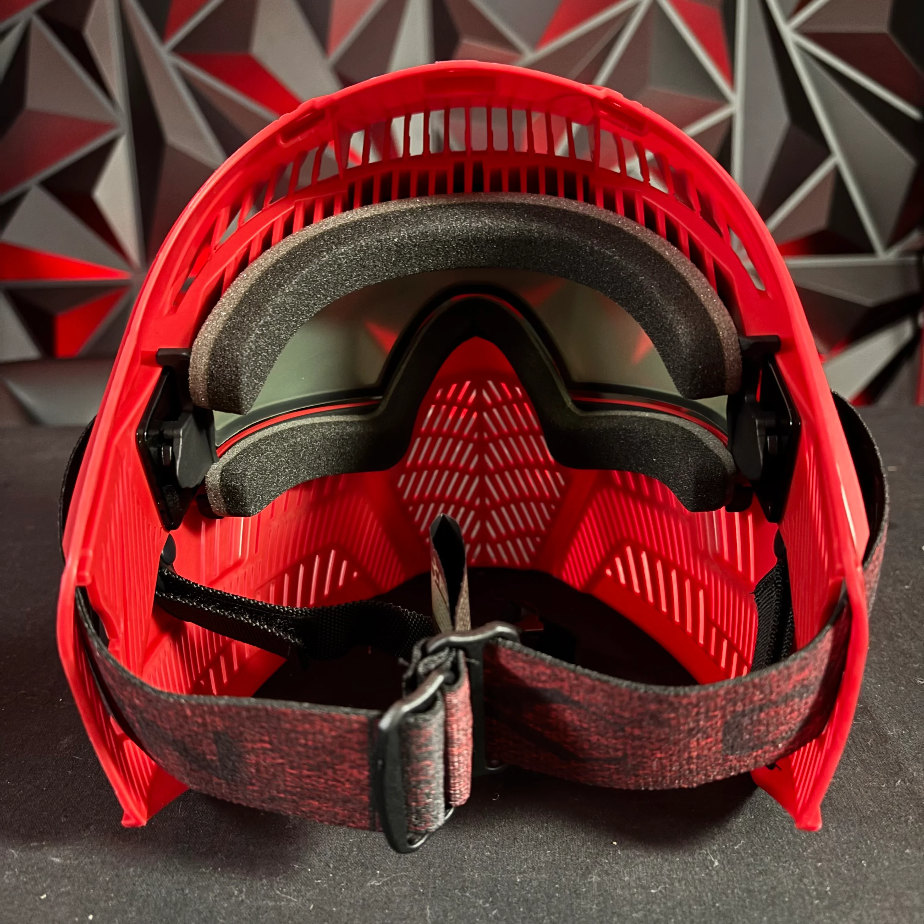Used *Display* Carbon OPR Paintball Mask - Red - Image 3