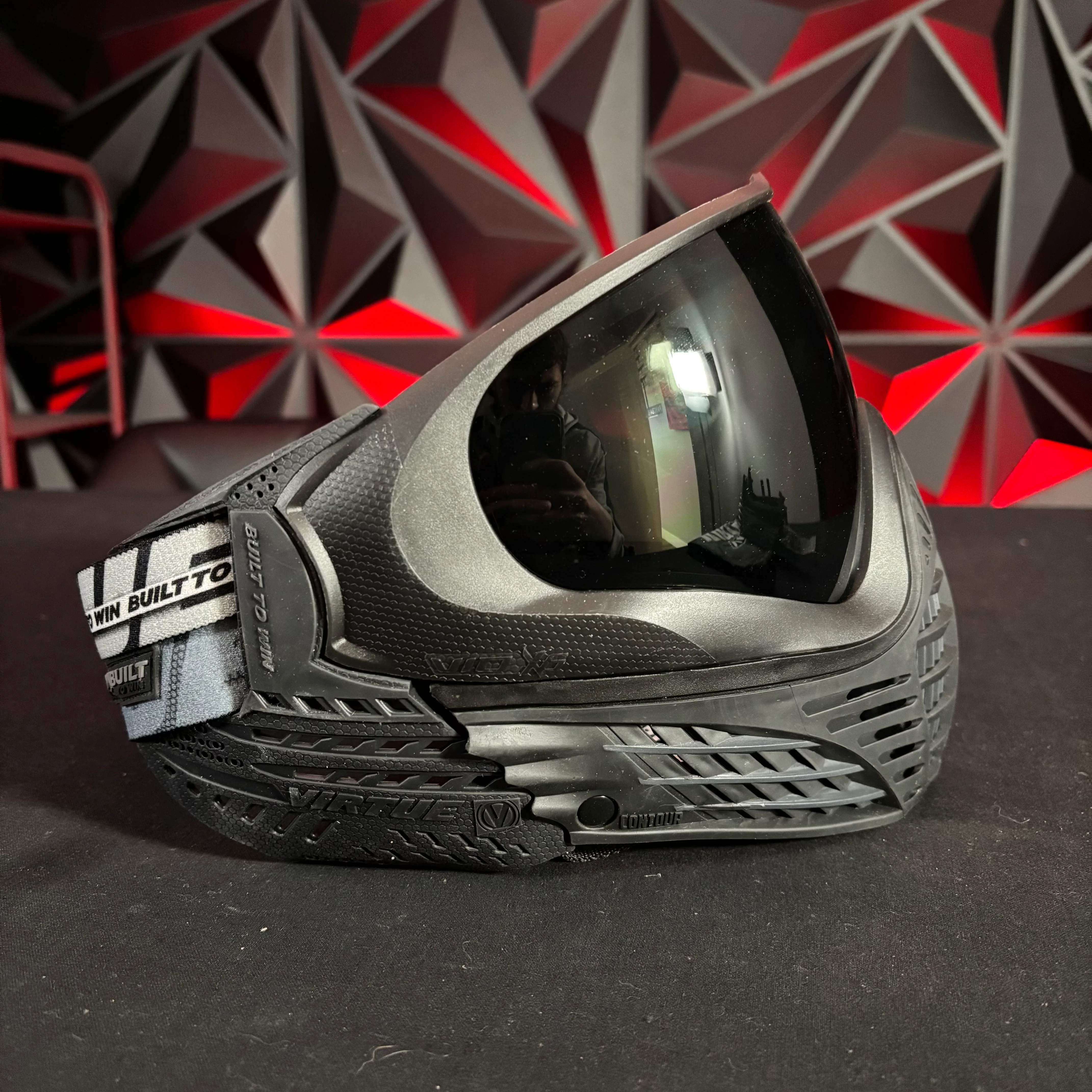 Used *Display* Virtue Vio X6 Paintball Mask - Black Storm - Image 2