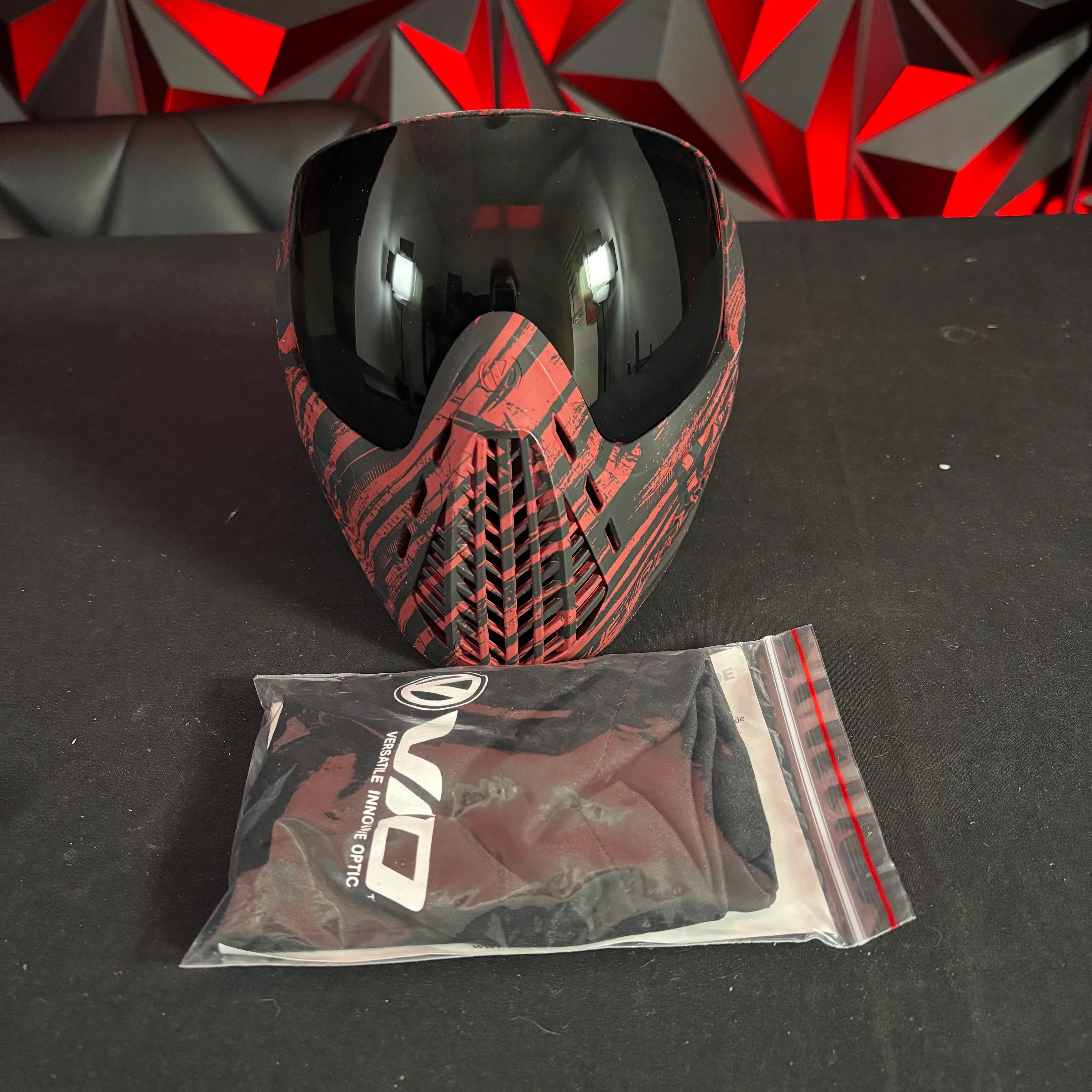 Used *Display* Virtue Vio Ascend Paintball Mask - Graphic Red
