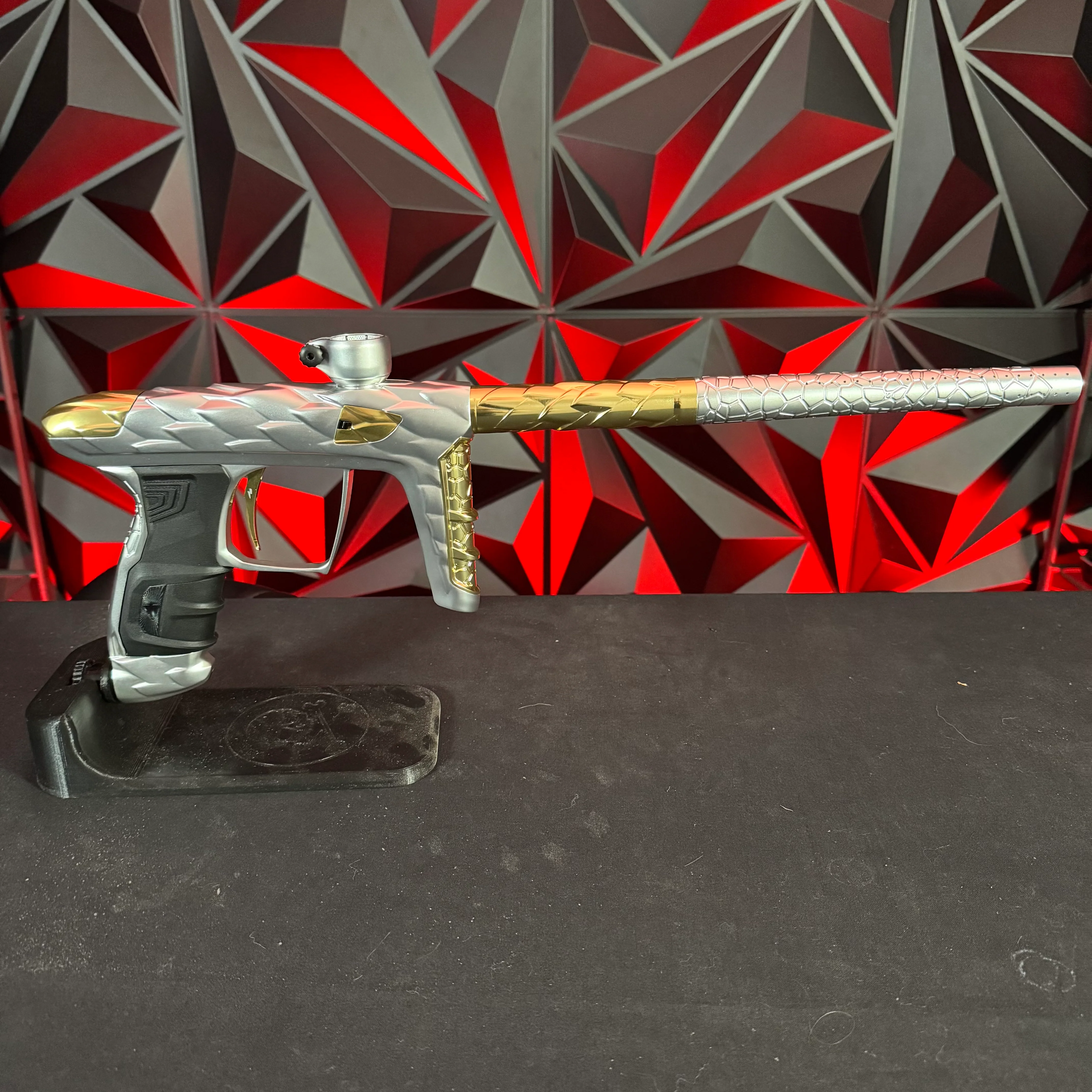 Used Adrenaline Luxe IDOL Paintball Gun - Silver/Gold w/Matching Mech Frame & Turbo Valve - Image 6