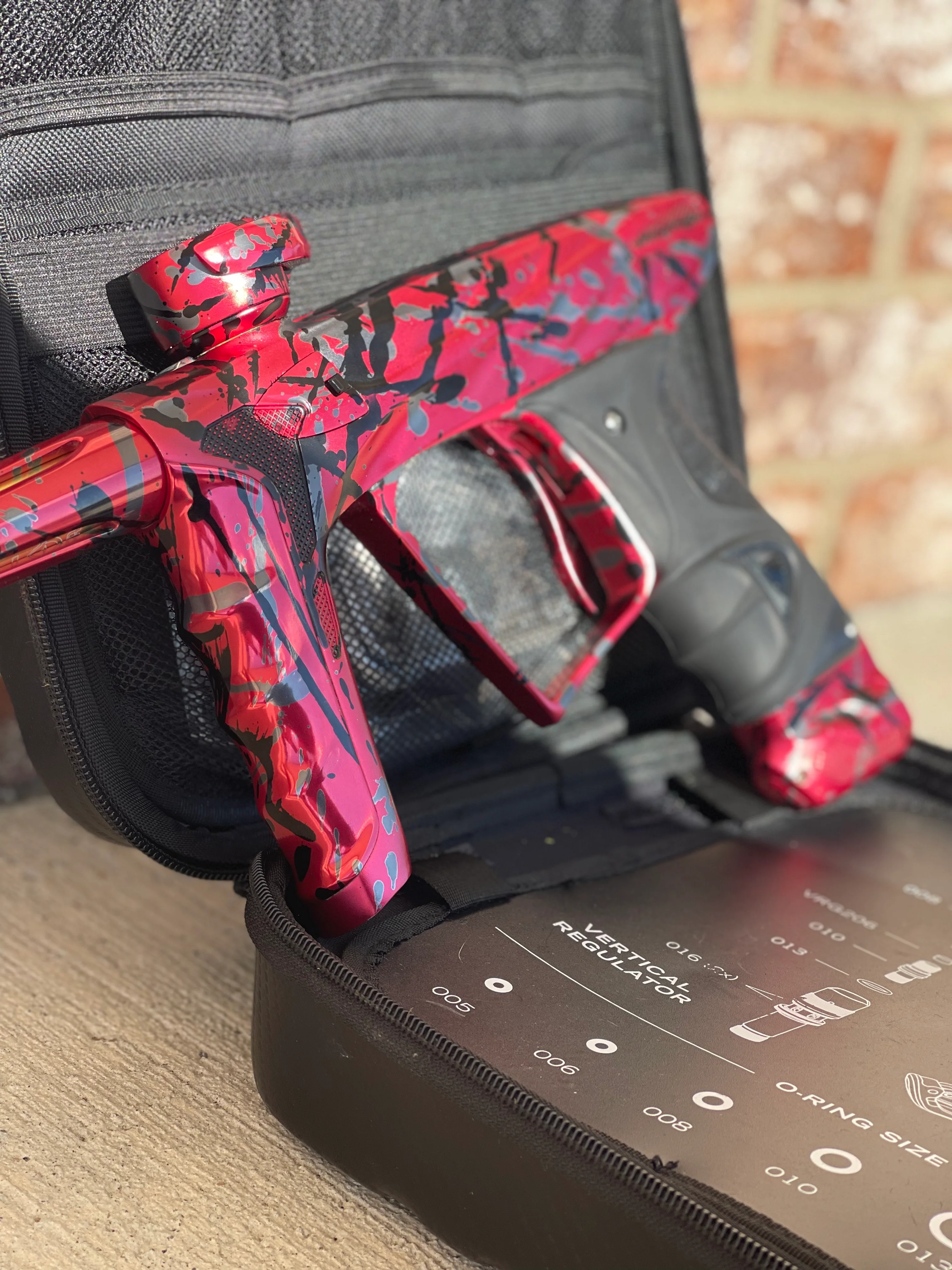 Used DLX HK Army A51 Luxe X Paintball Gun - Red Splash - Image 4