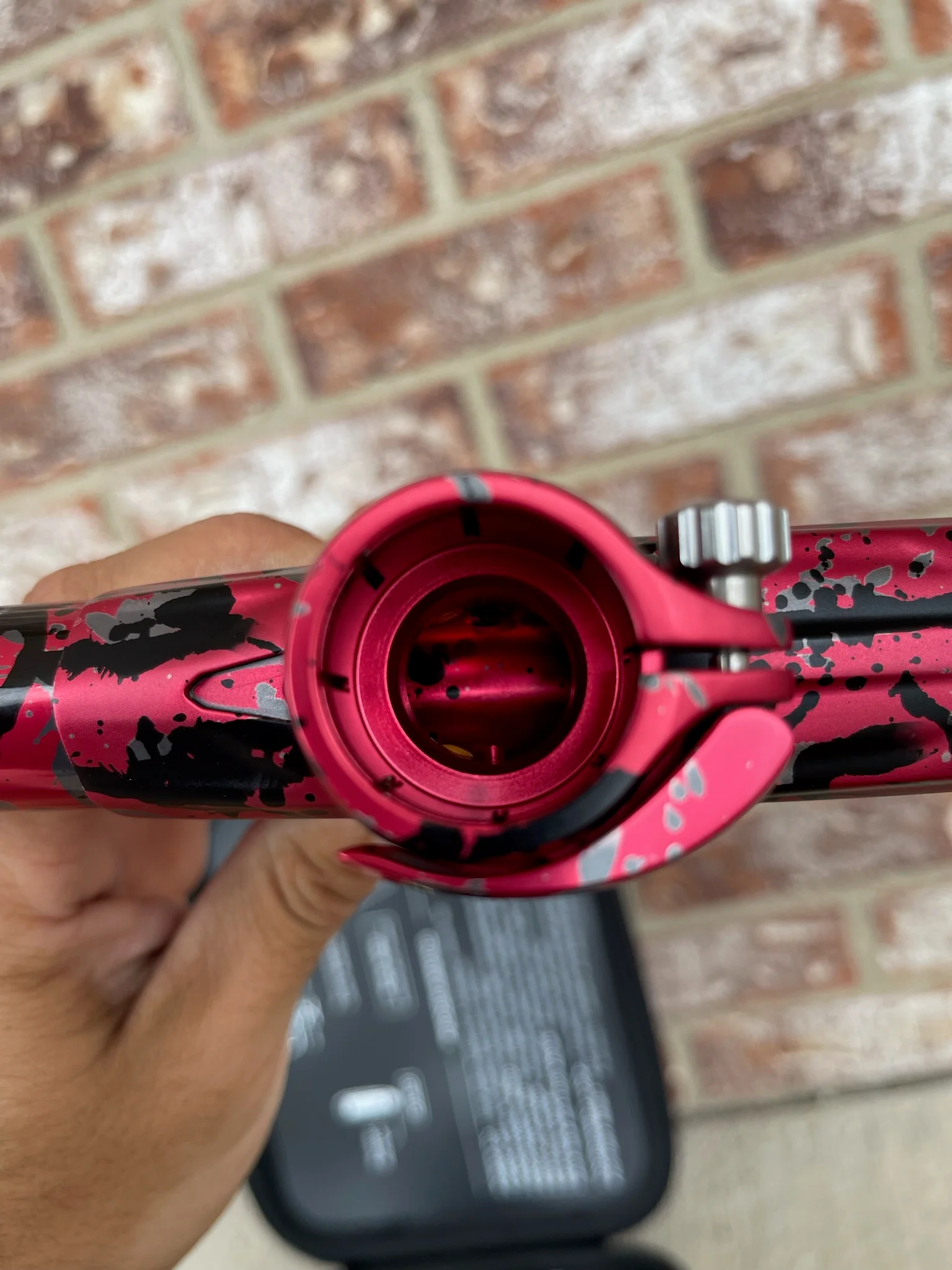 Used DLX HK Army A51 Luxe X Paintball Gun - Red w/ Black & Grey Splash - Image 10