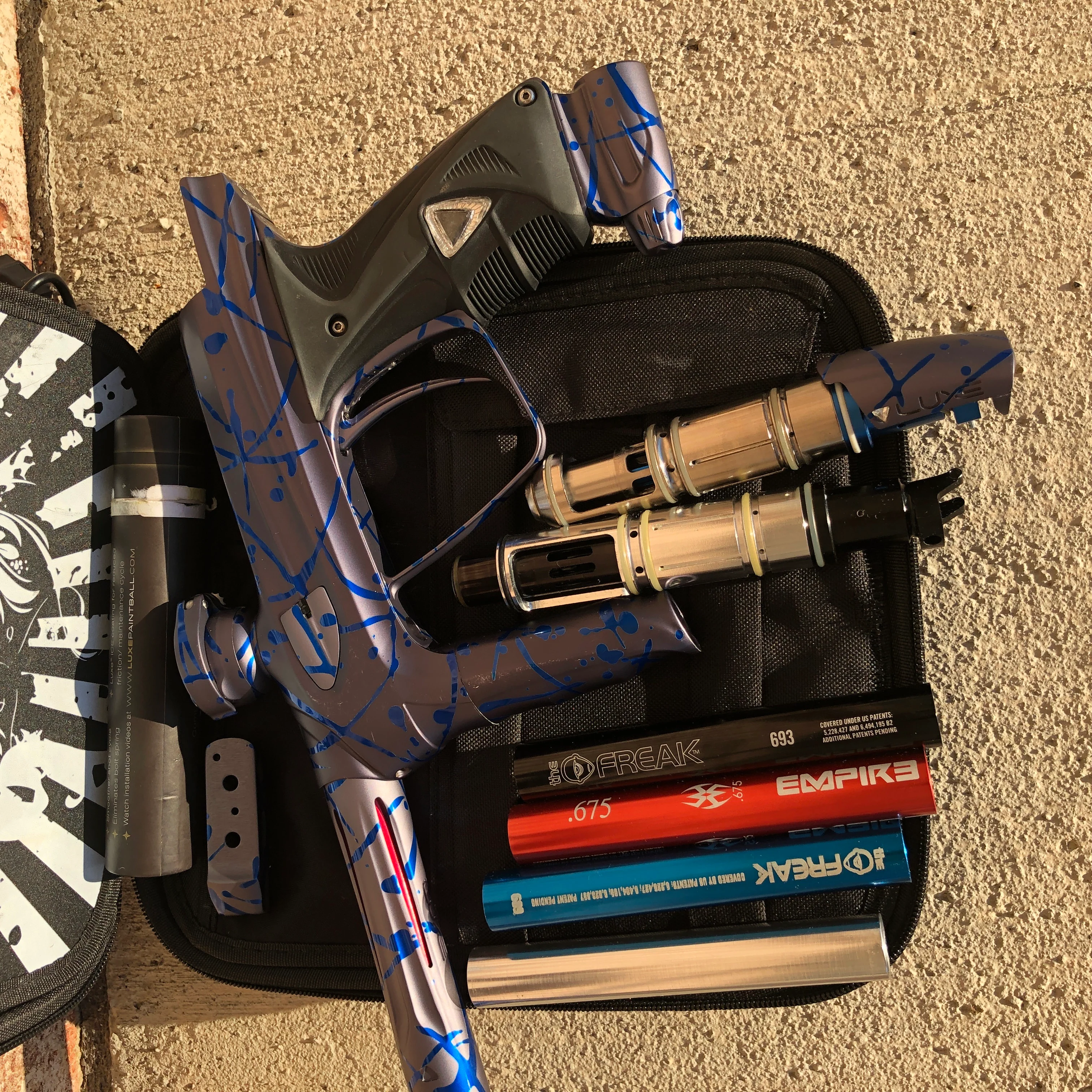 Used DLX Luxe 2.0 Oled Paintball Gun - Grey / Blue Splash LIMITED - Image 7