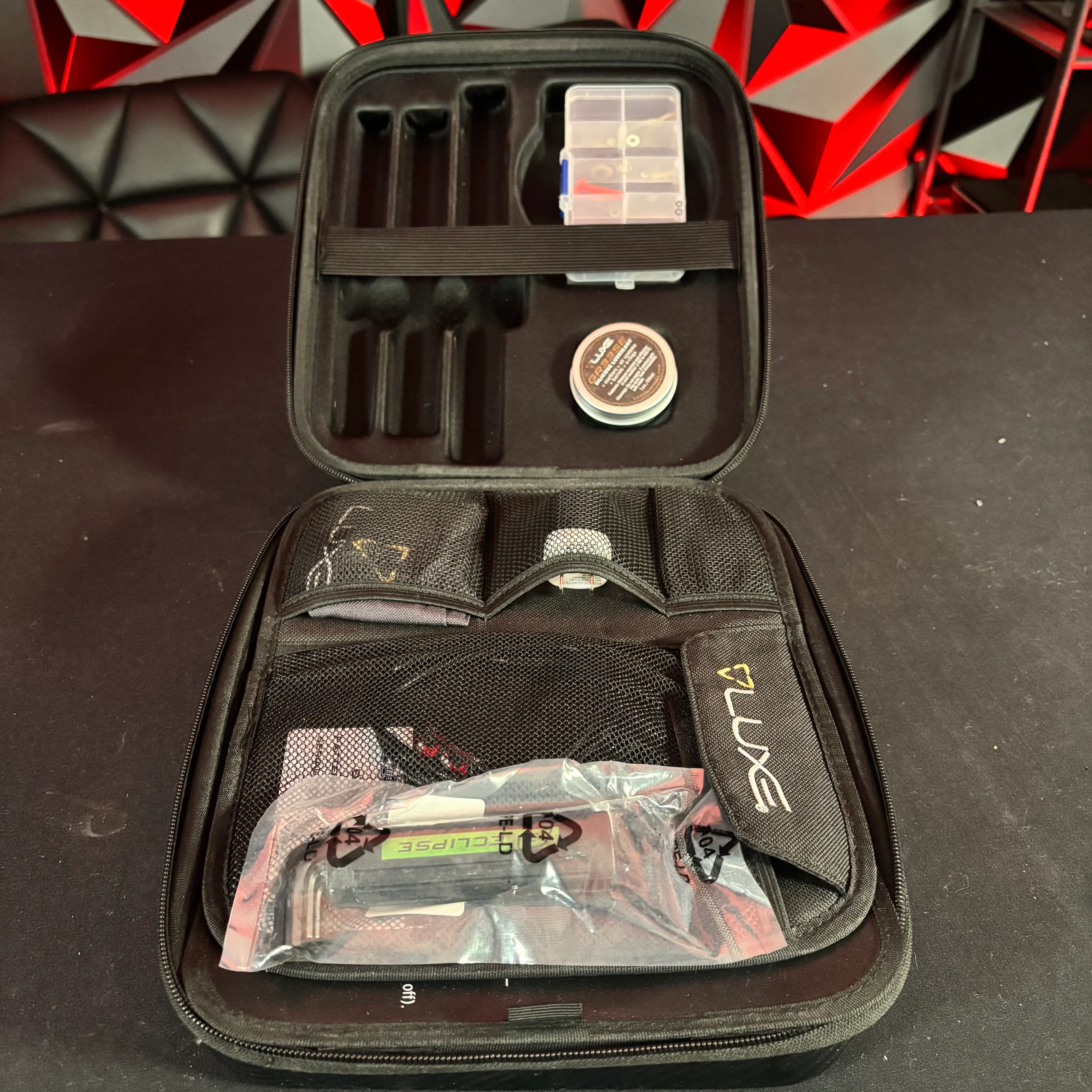 Used DLX LUXE "Adrenaline" TM40 Paintball Gun - Black/ Red - Image 10