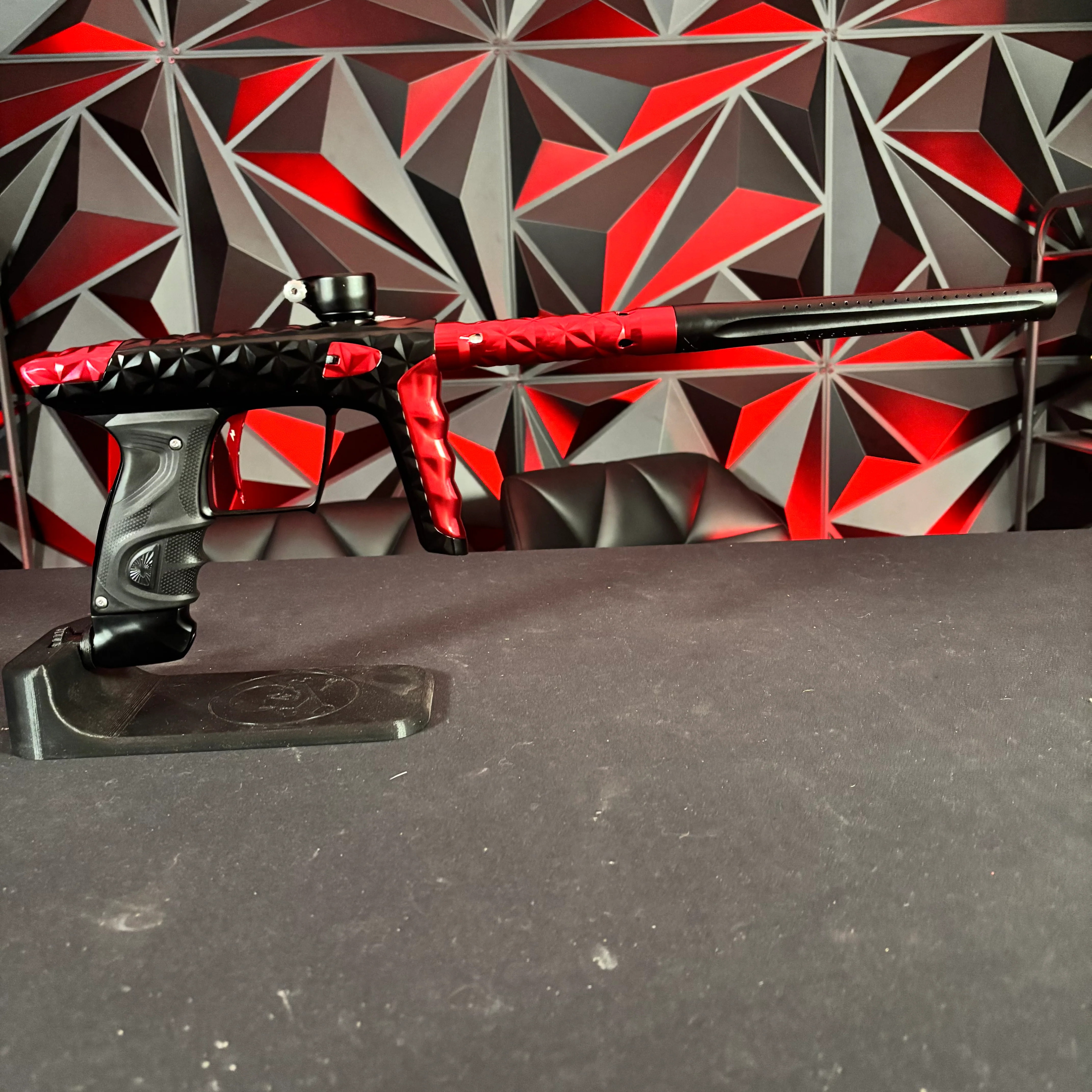 Used DLX LUXE "Adrenaline" TM40 Paintball Gun - Black/ Red - Image 6