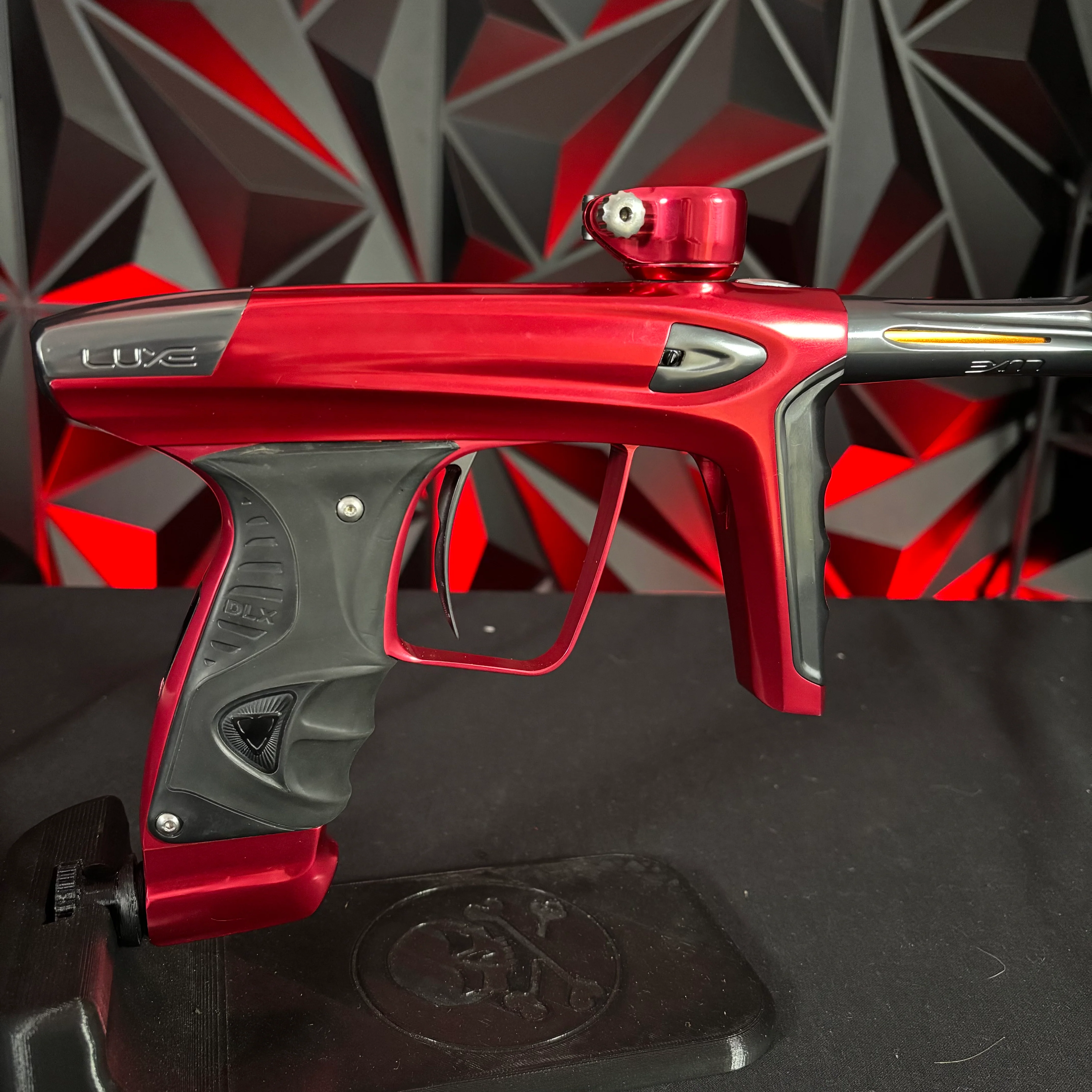 Used DLX Luxe Ice Paintball Gun - Red/ Pewter - Image 2