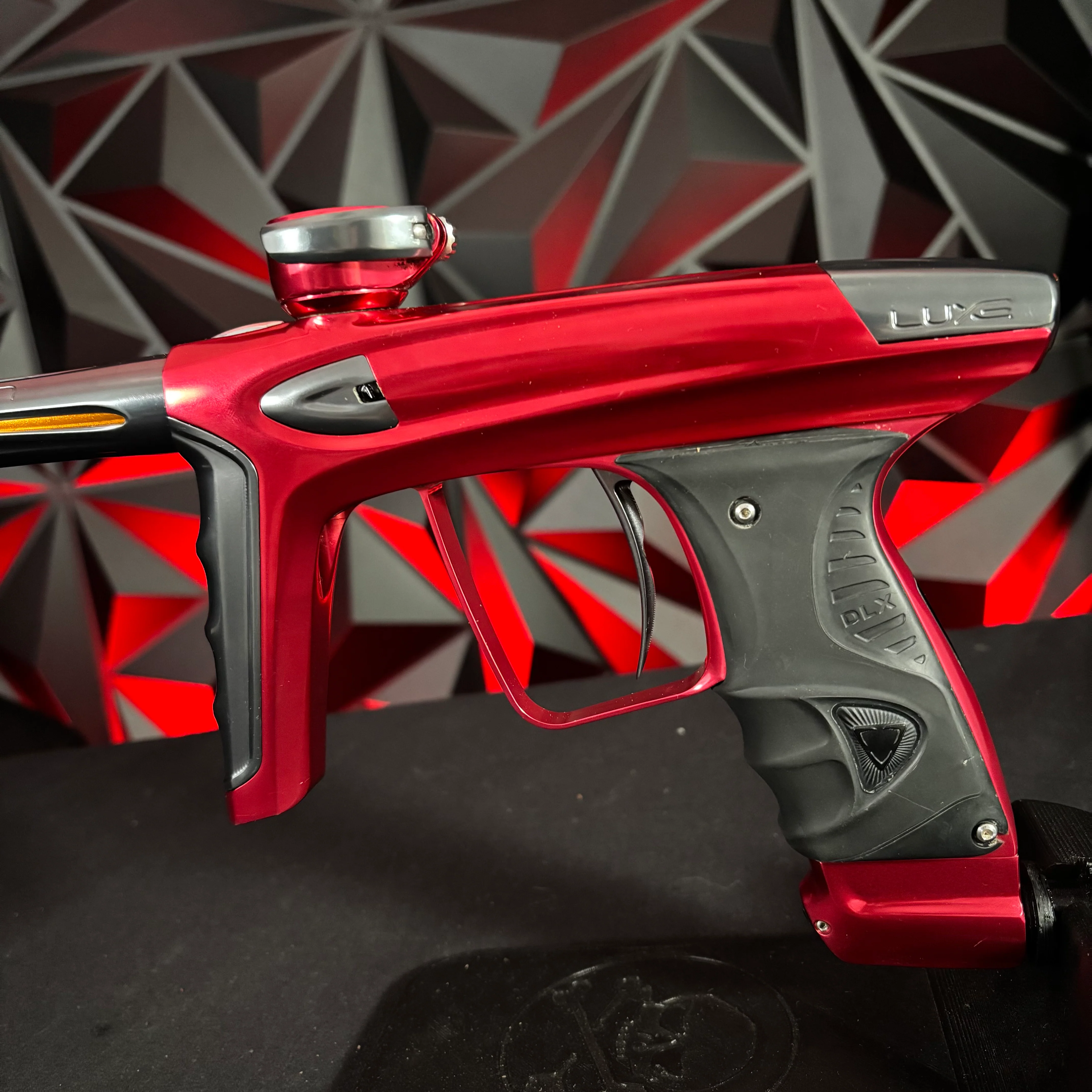 Used DLX Luxe Ice Paintball Gun - Red/ Pewter - Image 4